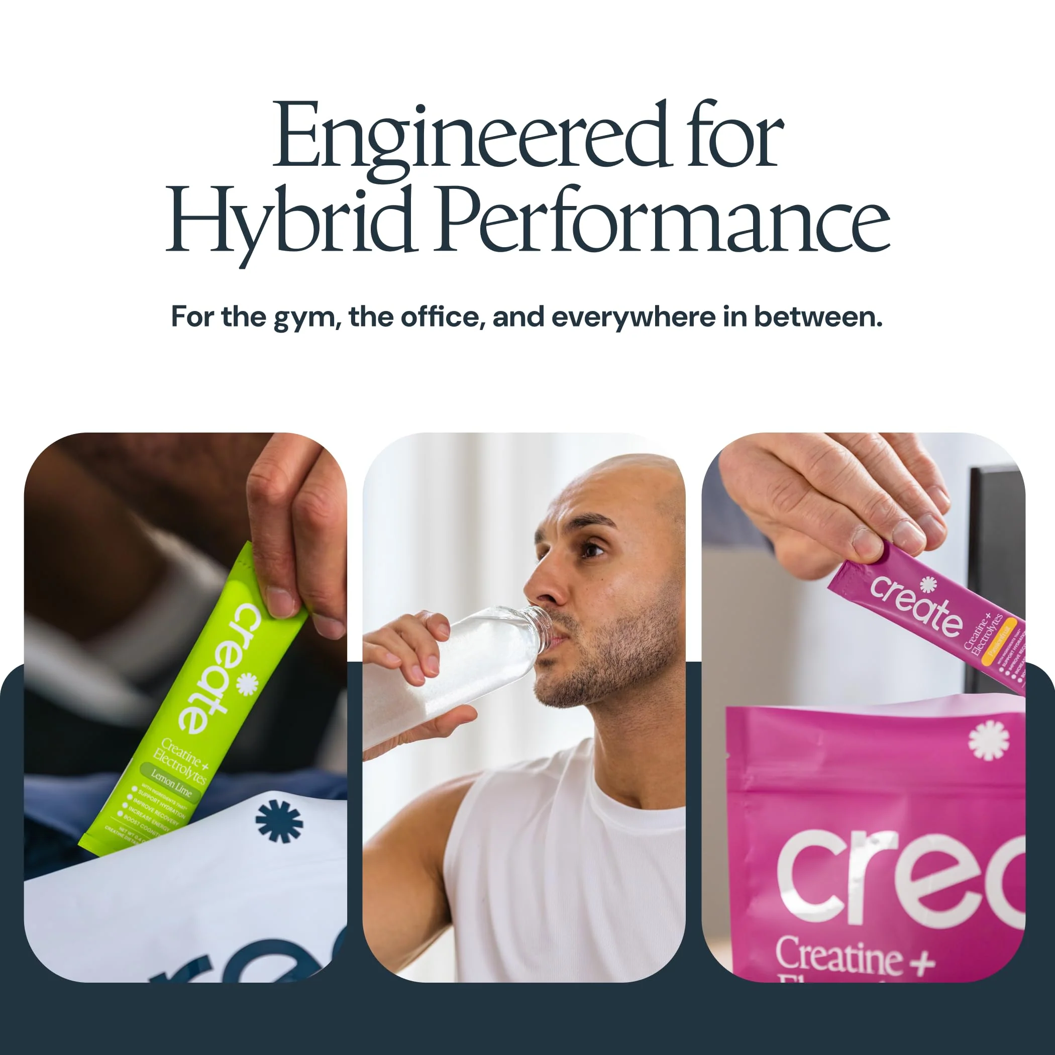 Create Creatine + Electrolytes Mix - Creatine Monohydrate Stick Packs, Supports Energy and Hydration, NSF Certified for Sport, 30 Count, Variety Pack - Image 3