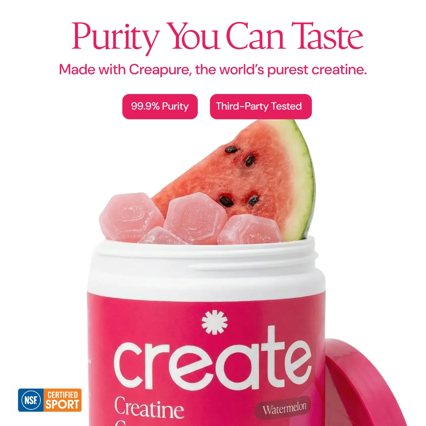 Create Creatine Monohydrate Gummies for Men & Women, Boost Focus, Strength, and Endurance, Anti-Melting Formula, Vegan, Gluten-Free, Non-GMO, 1.5g of Creatine per Gummy (Watermelon) - Image 7