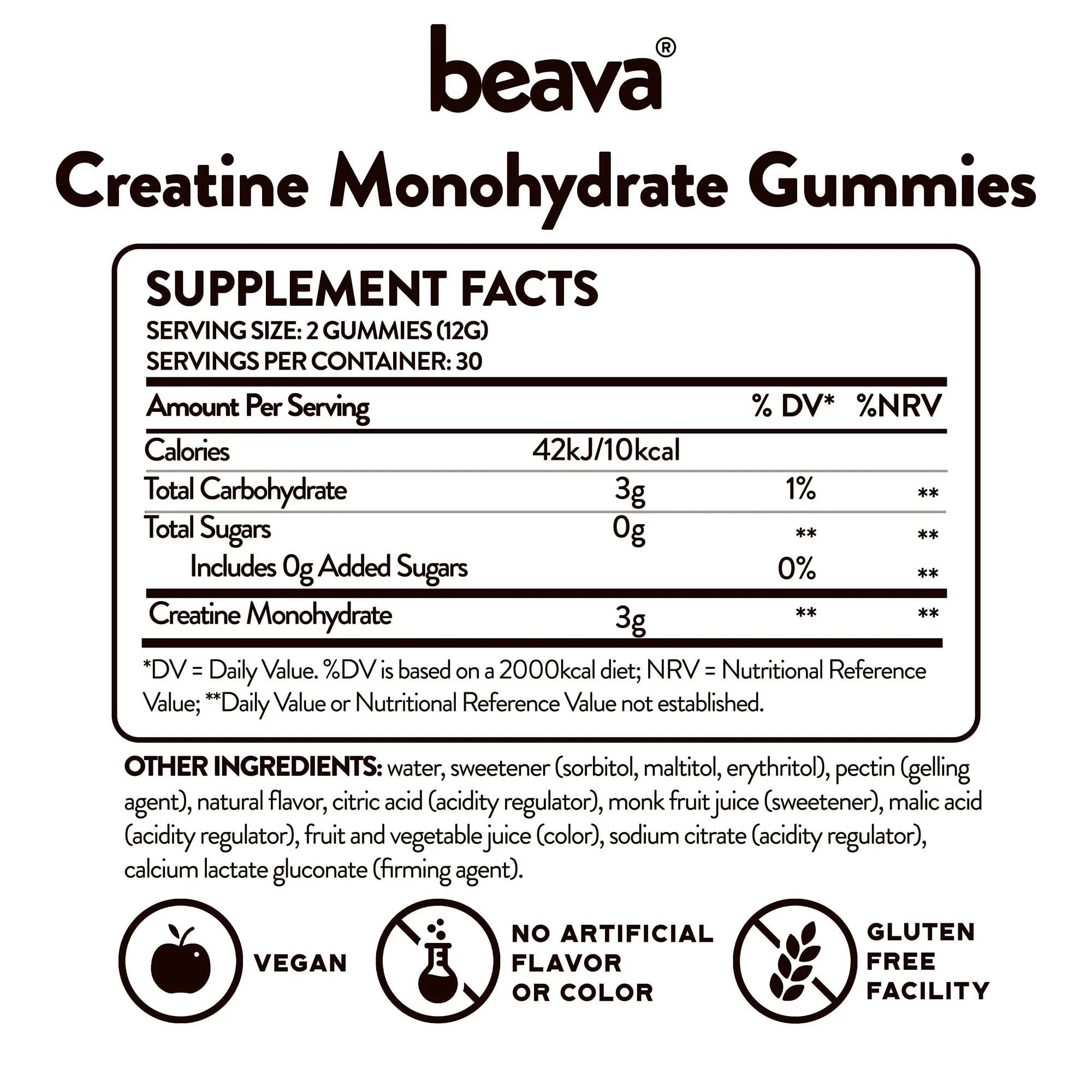 Creatine Monohydrate Gummies - 30 Servings - Vegan Creatine Chews for Muscle Growth, Muscle Recovery, Workout Recovery, Anaerobic Endurance - No Loading Phase - No Bloating - Strawberry - No Sugar - Image 3