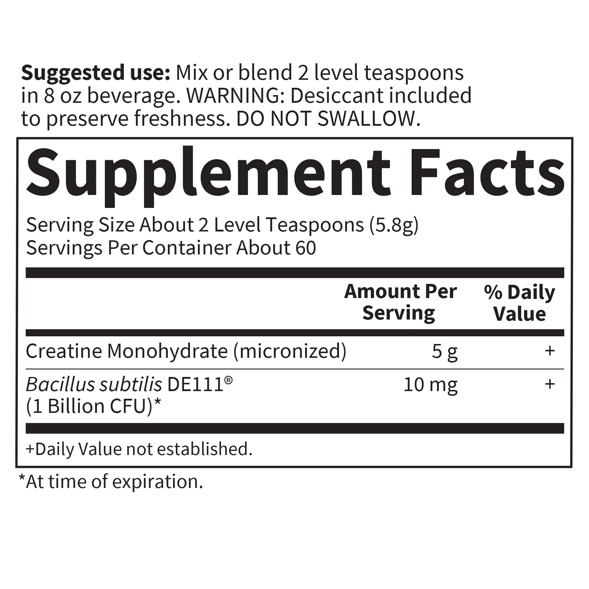 Creatine Monohydrate Powder for Women and Men by Garden of Life, Micronized Pre Workout with Probiotics for Muscle, Strength, Performance, Sport Amino Energy, About 60 Easy to Mix Unflavored Servings - Image 3