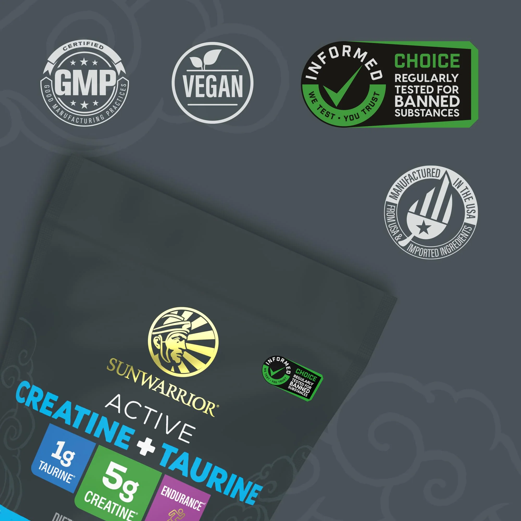 Creatine Monohydrate Powder Taurine Supplement, 5g Creatine Monohydrate 1g Taurine per Serving | Vegan Muscle Strength, Endurance & Recovery Support, Clean Performance Formula | 60 Servings Unflavored - Image 3