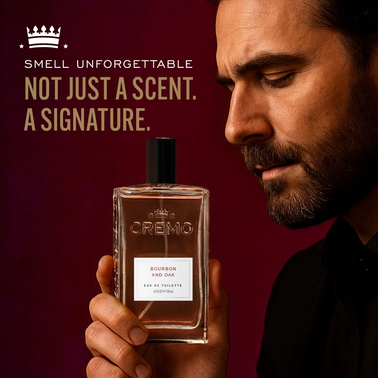 CREMO - Bourbon & Oak Eau de Toilette for Men - Spicy Fragrance - Spray 100ml - Gift for Men - Image 4