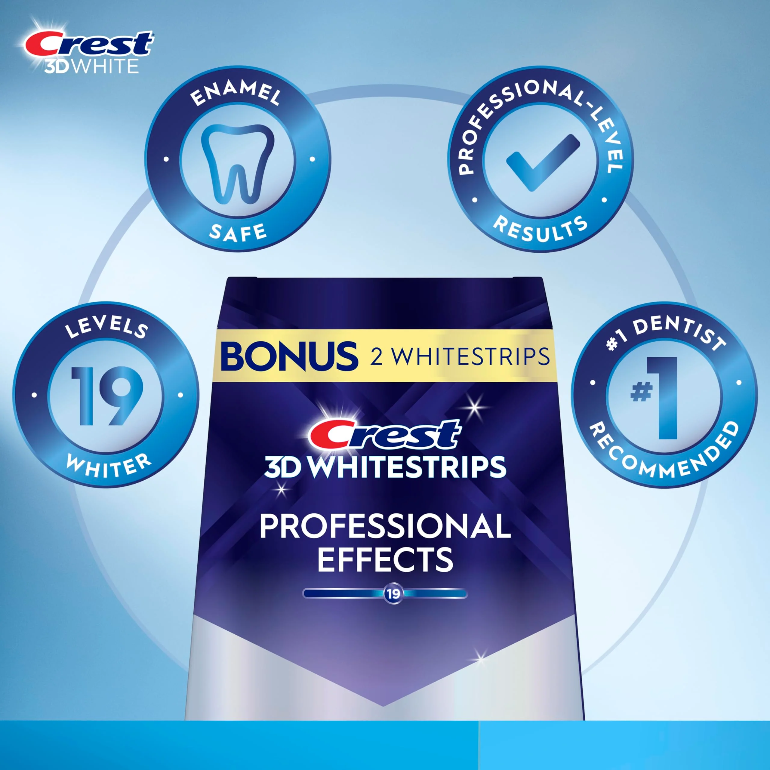 Crest 3D Whitestrips Professional Effects – Teeth Whitening Kit, 22 Treatments (20 + 2 Bonus), Each with 1 Upper/1Lower, 44 Strips – Crest 3DWhite Teeth Whitening Strips - Image 3