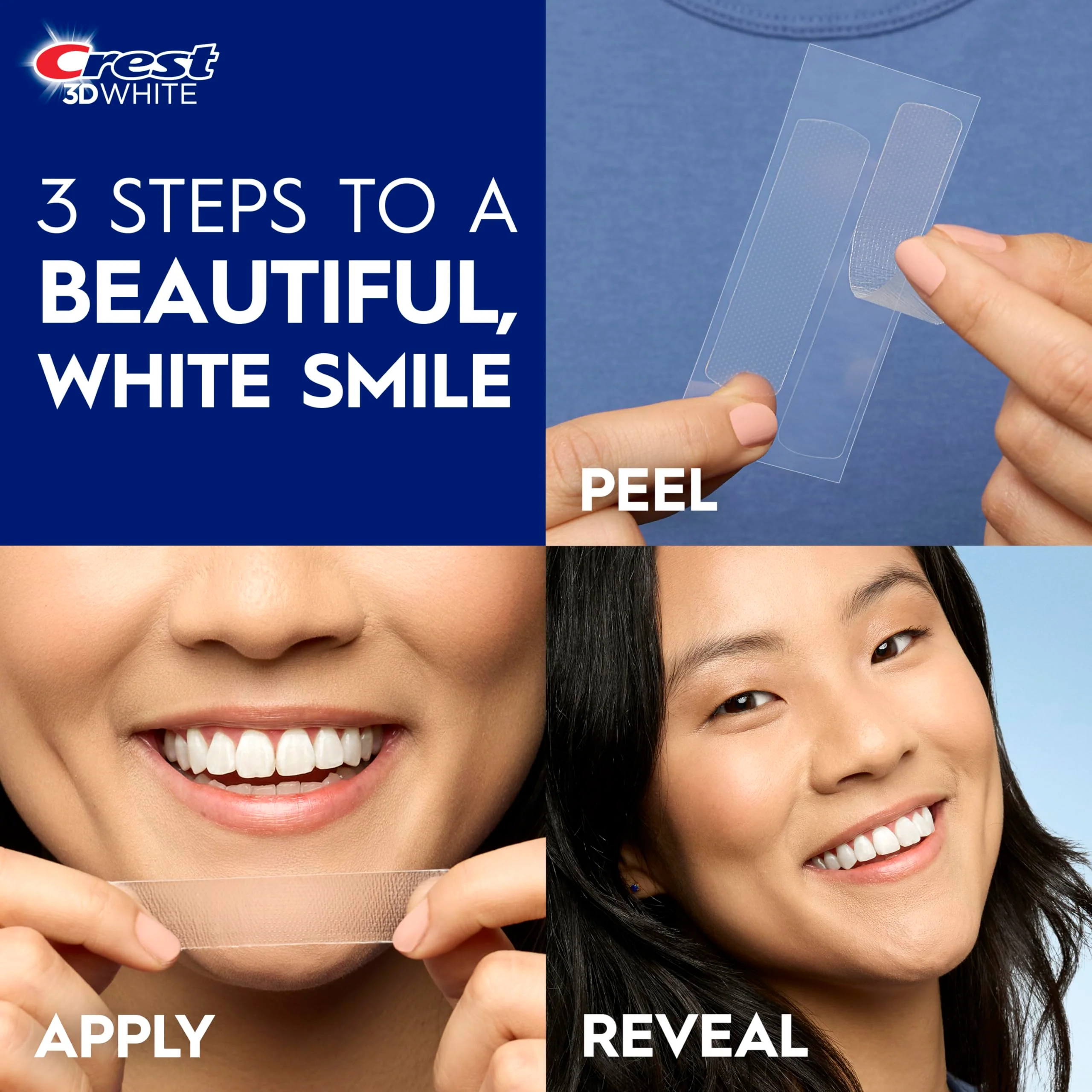 Crest 3D Whitestrips Vivid Plus, Teeth Whitening Strip Kit, 10 Treatments + 2 Bonus Treatments (Each with 1 Upper/1 Lower Strip), 24 Strips, 8 Levels Whiter, Teeth Whitening Kit - Image 5