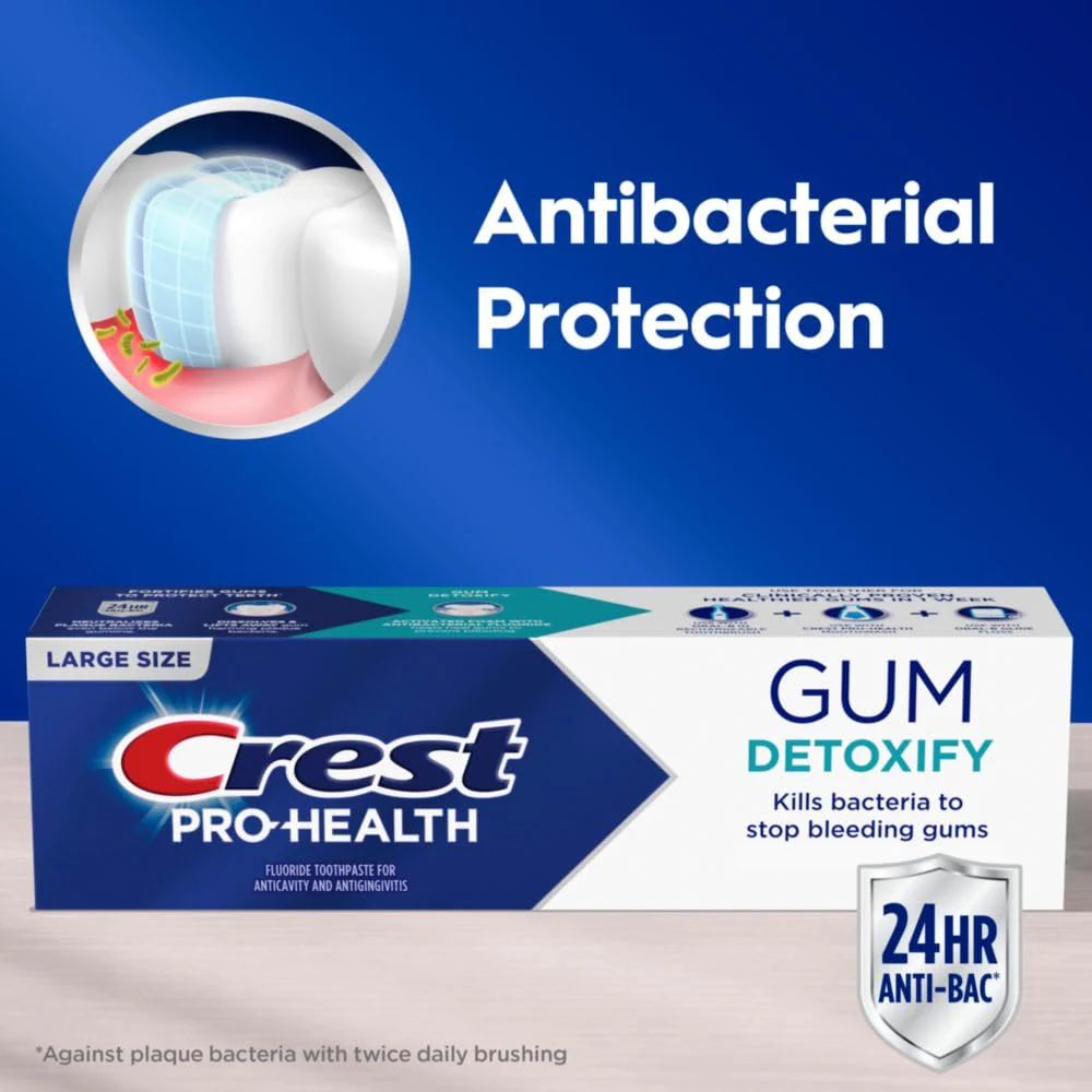 Crest Pro-Health Gum Detoxify Deep Clean Toothpaste, 4.8 oz Pack of 24 - Anticavity, Antibacterial Flouride Toothpaste, Clinically Proven, Gum and Enamel Protection, Plaque Control - Image 3