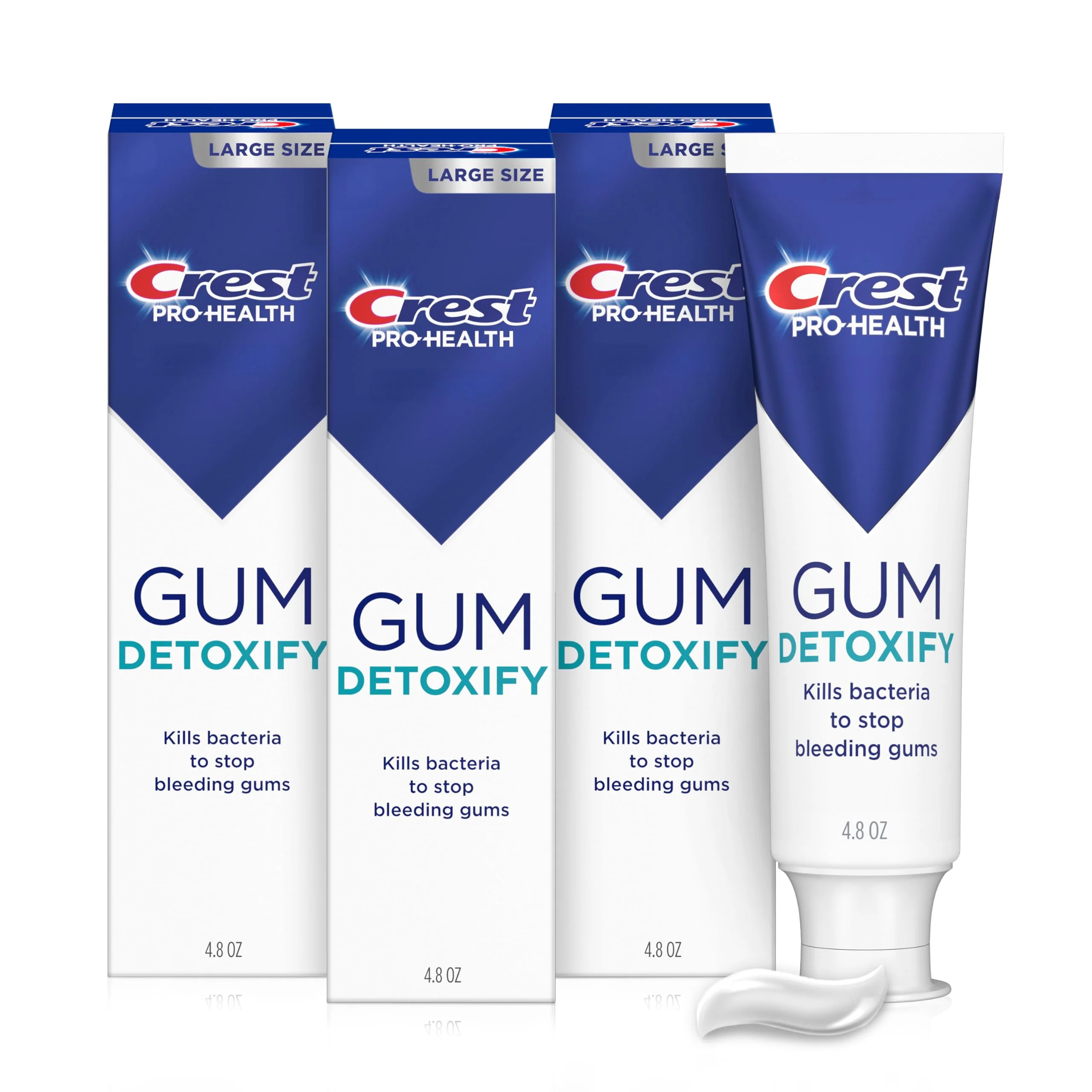 Crest Pro-Health Gum Detoxify Deep Clean Toothpaste, 4.8 oz Pack of 24 - Anticavity, Antibacterial Flouride Toothpaste, Clinically Proven, Gum and Enamel Protection, Plaque Control