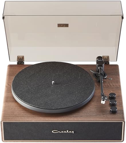 Crosley CR6046A-WAGL Stave 2-Speed Bluetooth Record Player Turntable with Built-in Speakers, Walnut - Image 10