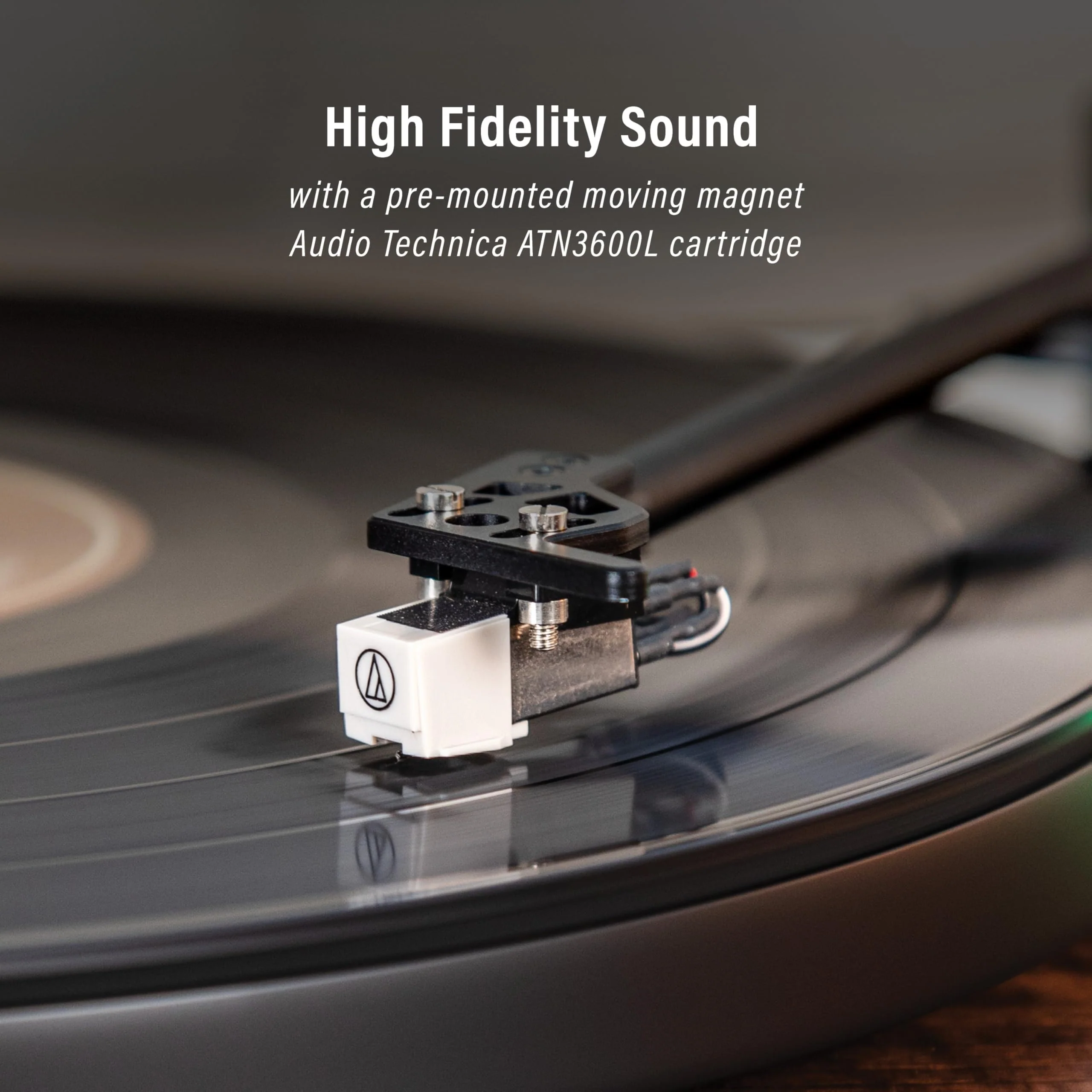 Crosley CR6046A-WAGL Stave 2-Speed Bluetooth Record Player Turntable with Built-in Speakers, Walnut - Image 17