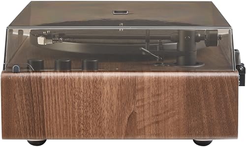 Crosley CR6046A-WAGL Stave 2-Speed Bluetooth Record Player Turntable with Built-in Speakers, Walnut - Image 8
