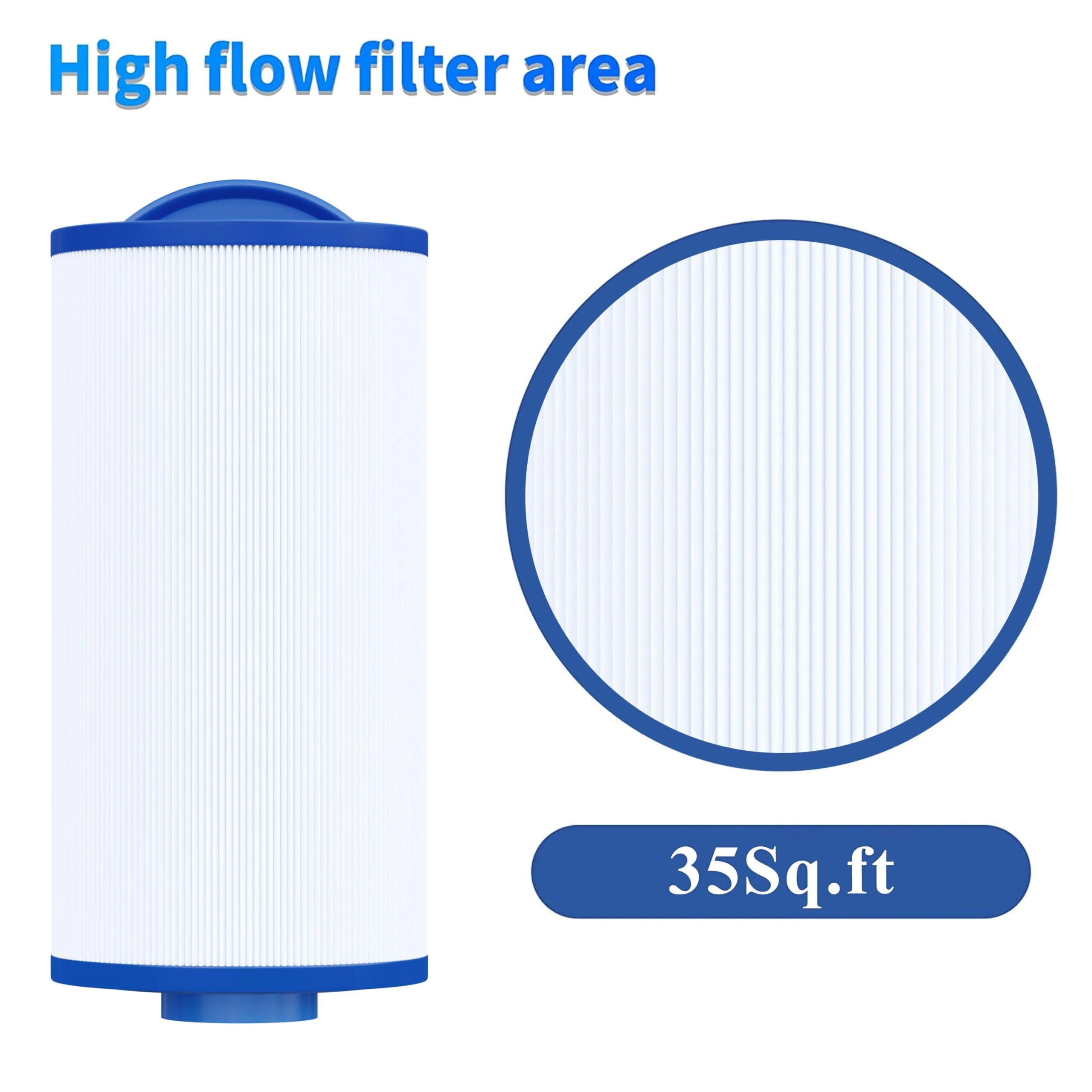 Cryspool® 04060 Spa Filter Compatible with PMA-R3/268548 with Closed Handle, 4CH-935, PWW35L, FC-0170, X268554, X268535, 817-4035, 35 Sq. Ft Hot Tub Filter Cartridge, 2 Pack - Image 3