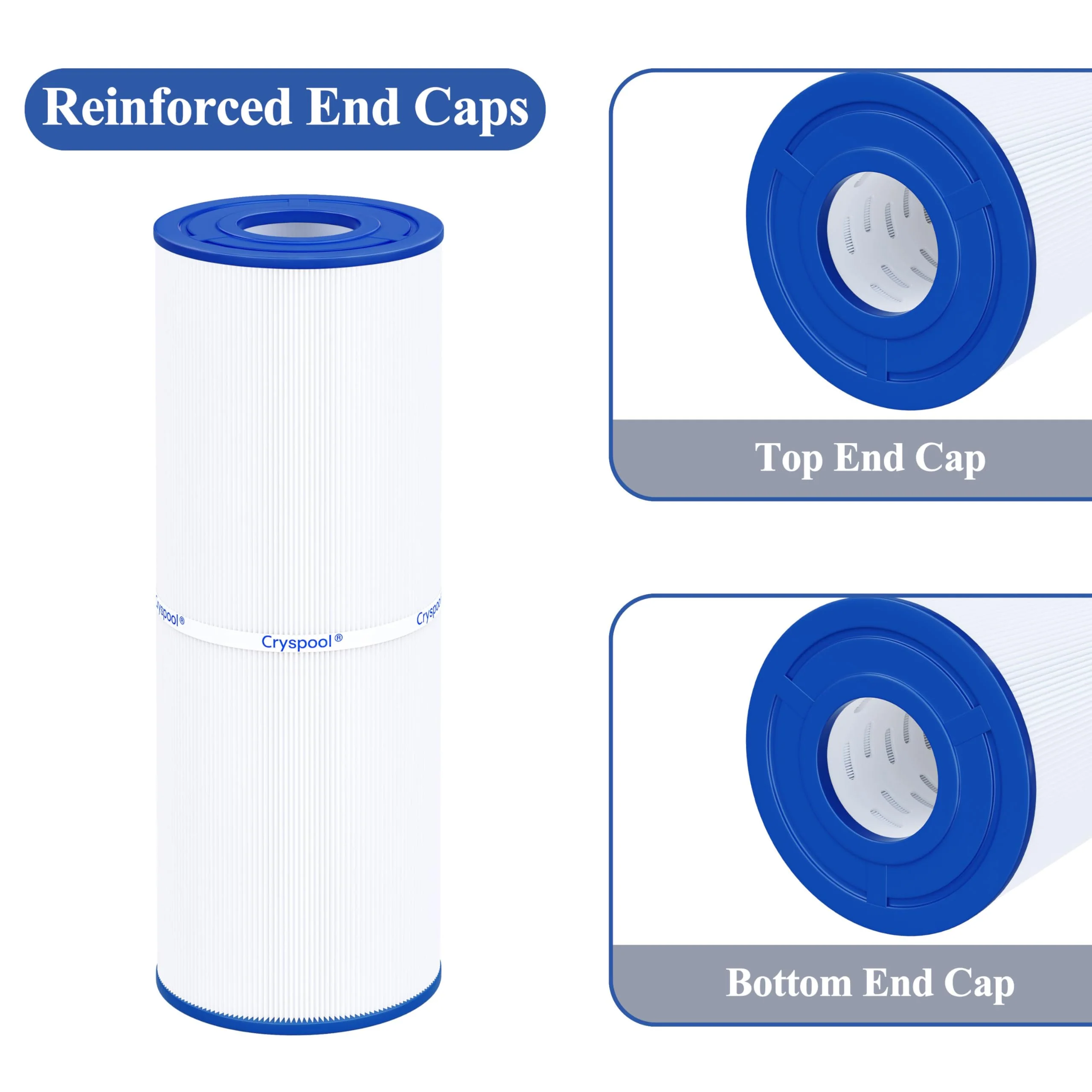 Cryspool® 04075 Filter Compatible with C-4950, PRB50-IN, FC-2390, Guardian 413-212-02, J200 Series Filter, 03FIL1600, 373045, Cal Spa Hot Tub Filter, 50 Sq. Ft Spa Filter Cartridge, 2 Pack - Image 5