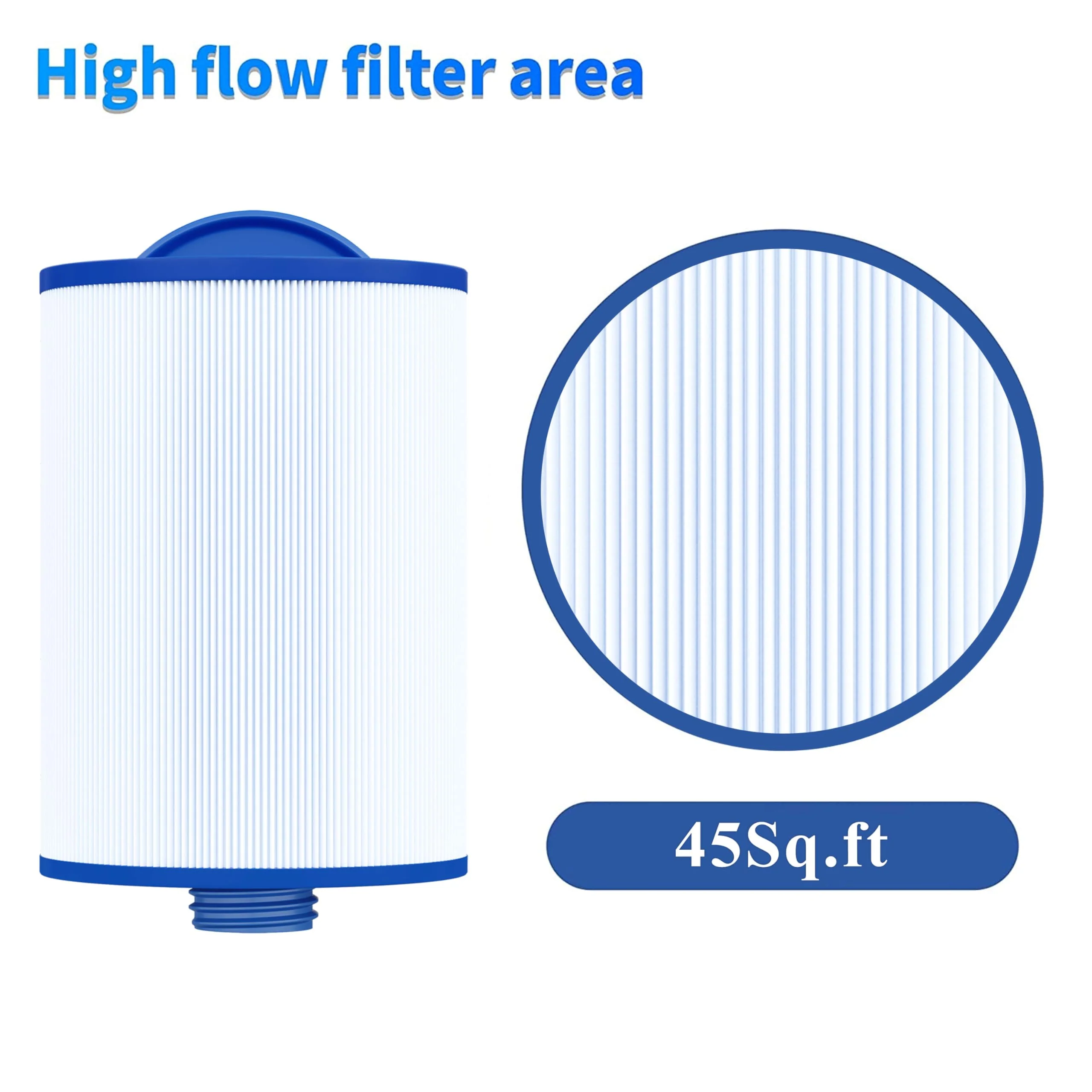 Cryspool® 06008 Filter Compatible with 6CH-940, PWW50P3 (NOT PWW50P4), FC-0359, Viking Spa Hot Tub Filter, 45 Sq. Ft Spa Filter Cartridge, 2 Pack - Image 3