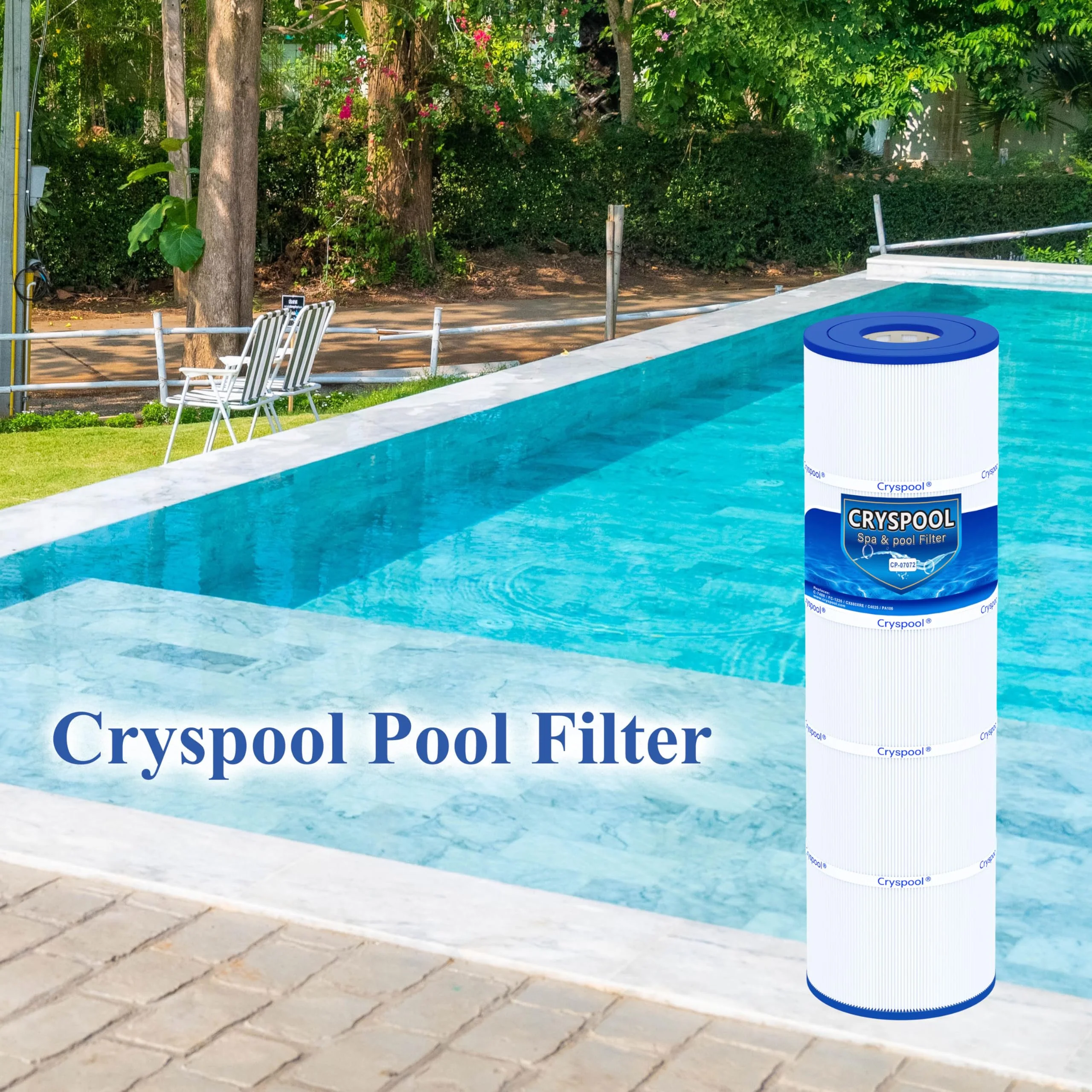 Cryspool® 07072 Filter Compatible with CX880XRE, SwimClear C4030, C4025, C4020, PA106-PAK4, C-7488, FC-1226, 4×106 Sq. Ft Pool Filter Cartridge, 4 Pack - Image 2
