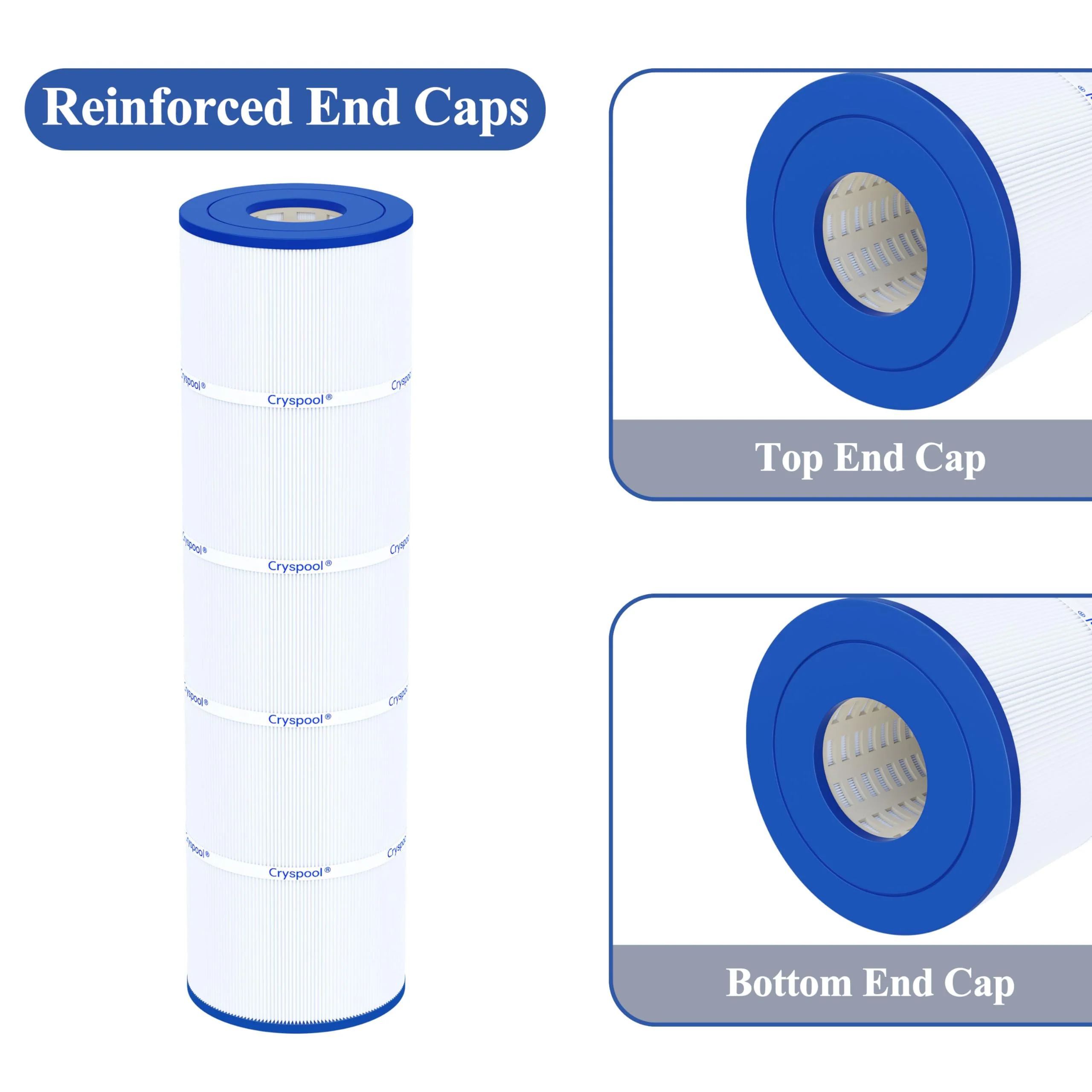 Cryspool® 07077 Filter Compatible with CCP420, Clean and Clear Plus 420, PCC105-PAK4, R173576, 570-0425-07, C-7471, 178584, 817-0106, FC-6470, 4×105 Sq. Ft Pool Filter Cartridges, 4 Pack - Image 5