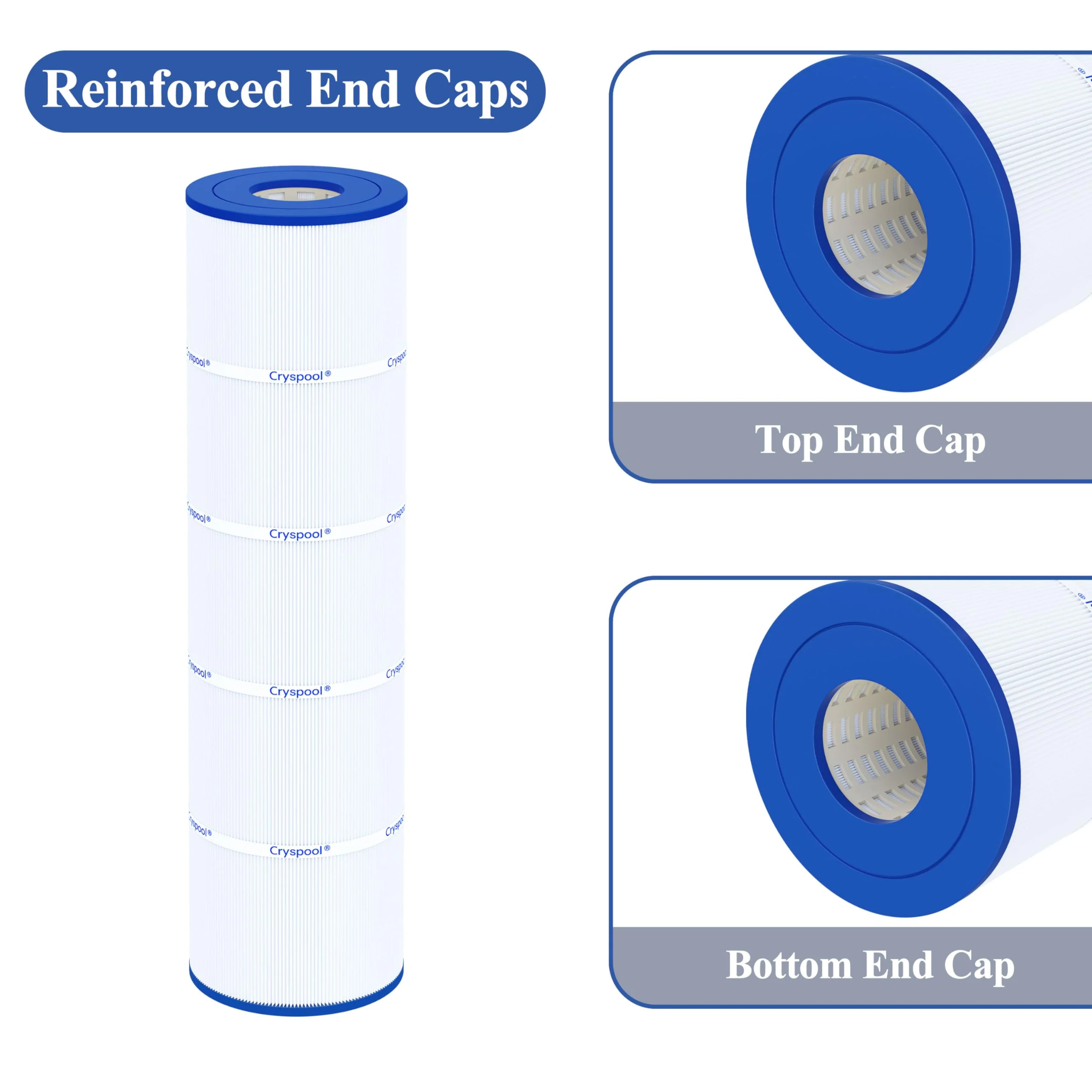 Cryspool® 07079 Filter Compatible with Jandy CL340, CV340, PJAN85, R0554500, C-7459, FC-0800, A0557900, 4×85 Sq. Ft Pool Filter Cartridge, 4 Pack - Image 5