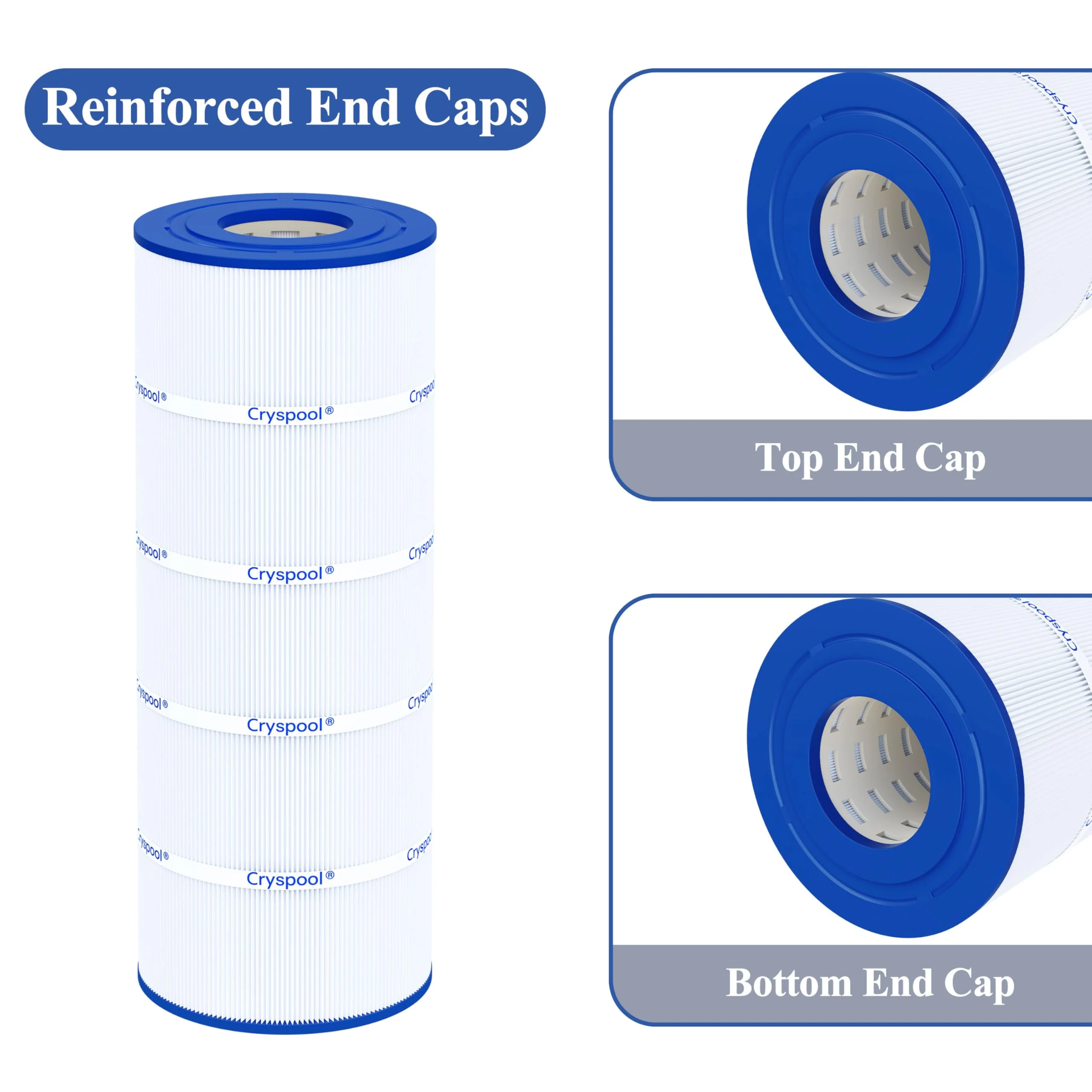 Cryspool® 08050 Filter Compatible with Hayward CCX1500RE(CC 1500 E), X-Stream 150, PXST150, 817-0150n, C-8316, FC-1286, 150 Sq. Ft Pool Filter Cartridge, 1 Pack - Image 5