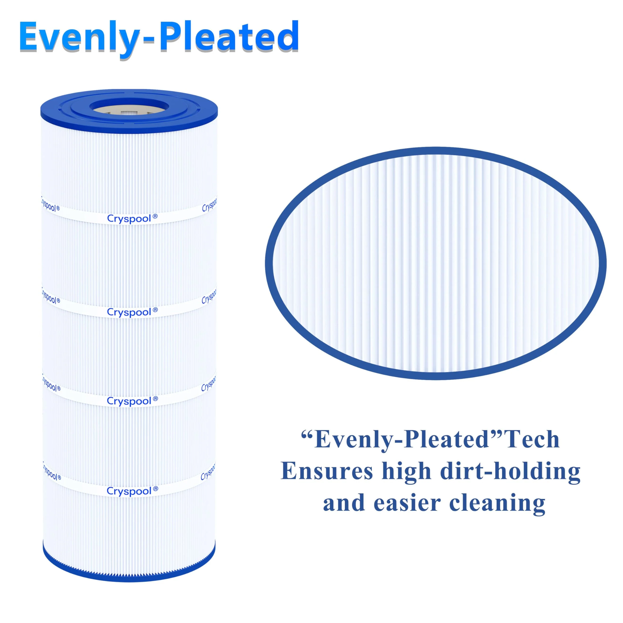 Cryspool® 08055 Filter Compatible with C1200, CX1200RE, Clearwater II 125, PA120, C-8412, FC-1293, 817-0125N, 120 Sq. Ft Pool Filter Cartridge, 2 Pack - Image 5