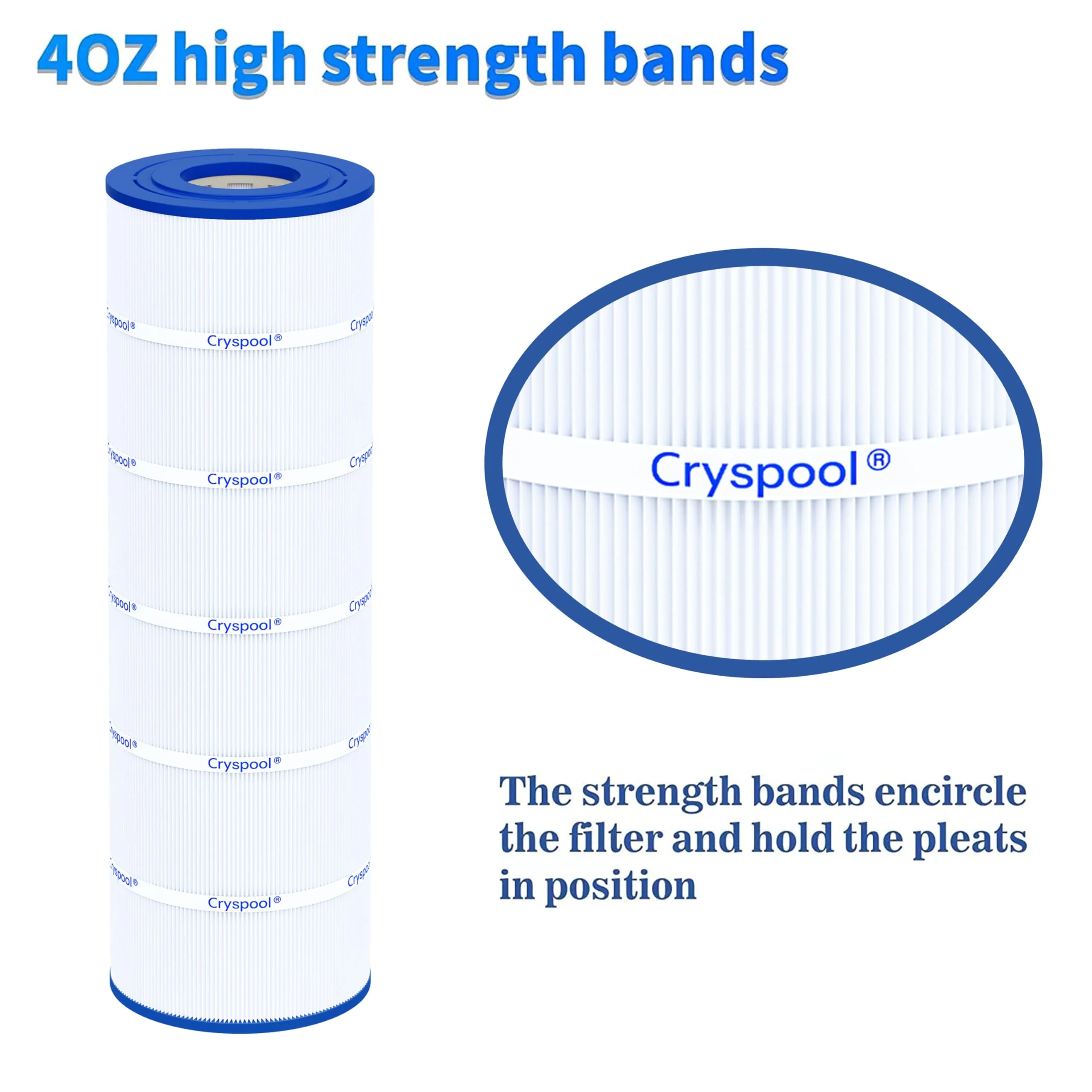 Cryspool® 08060 Filter Compatible with CX1750RE, C1750, C1750E, C1900RE, PA175, C-8417, FC-1294, 817-0175P, 175 Sq. Ft Pool Filter Cartridge, 1 Pack - Image 4