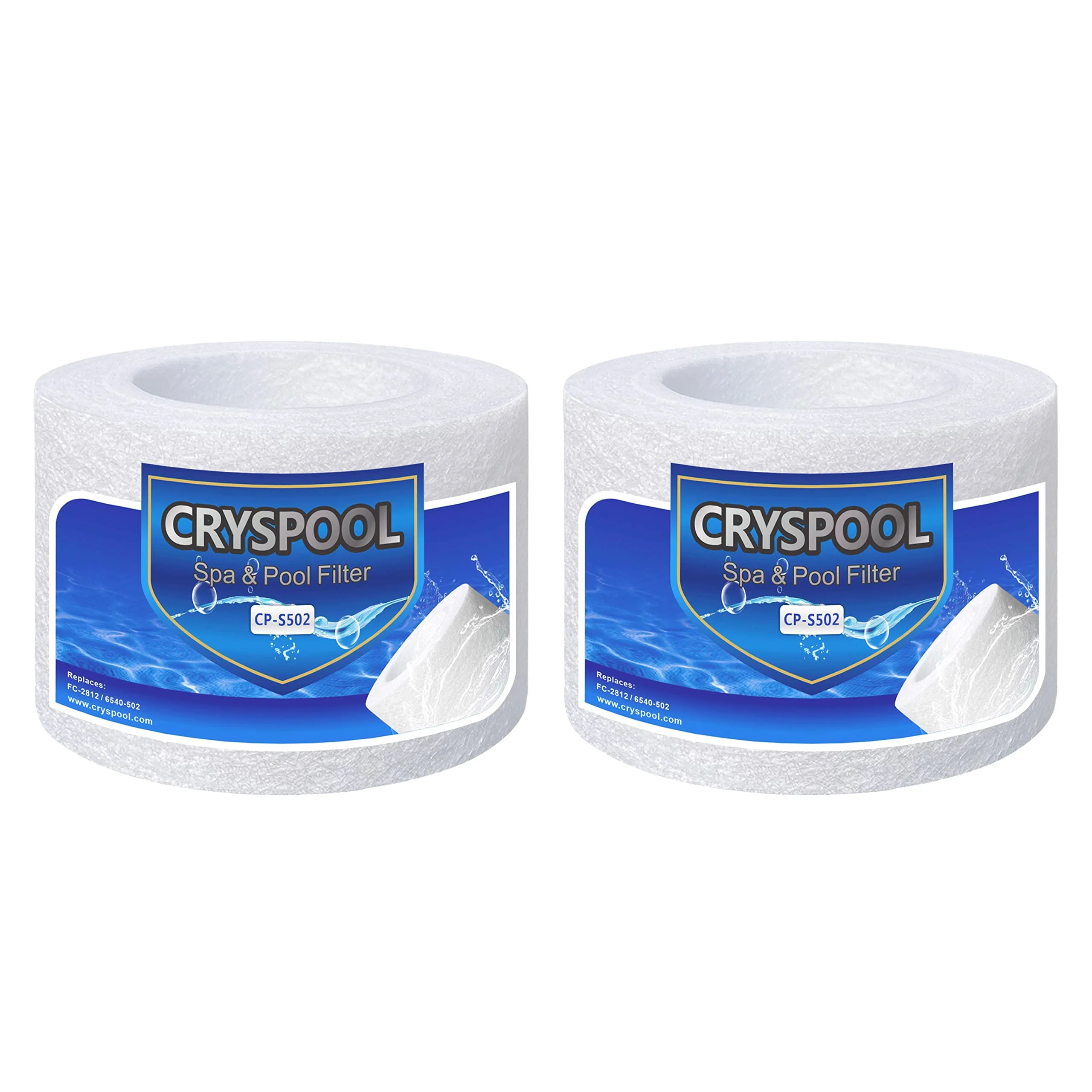 Cryspool S502 Filter Compatible with Sundance 6540-502, 850 & 780 Series, Throwaway Absorbtion Filter, FC-2812, Spa Filter Cartridge, 2 Pack