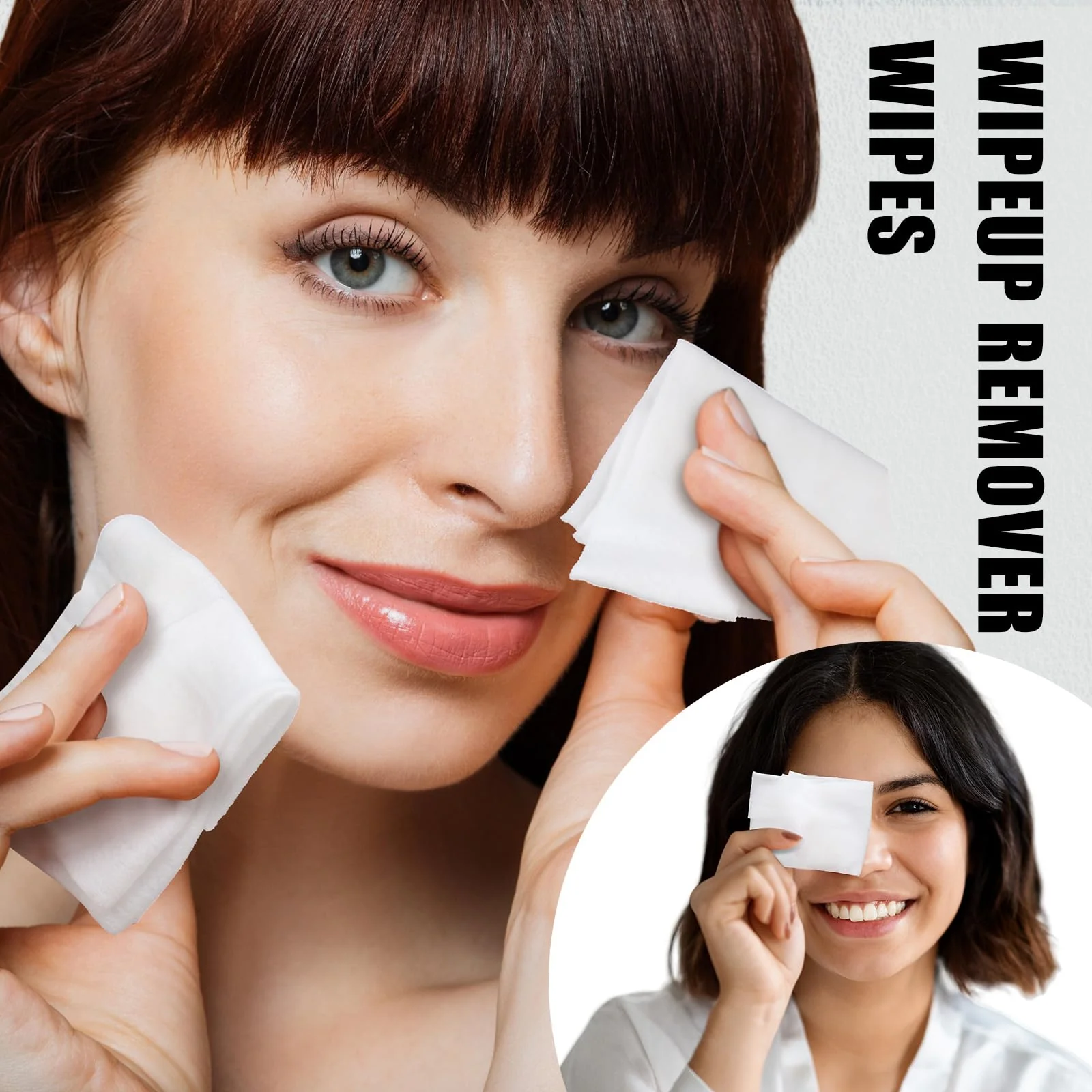 Ctosree 150 pcs Makeup Remover Wipes Bulk Individually Wrapped Makeup Wipes Single Remover Cloth Facial Cleansing Pads for Mascara Lipstick Oil Dirt Face Skin Travel Hotel(Black) - Image 3
