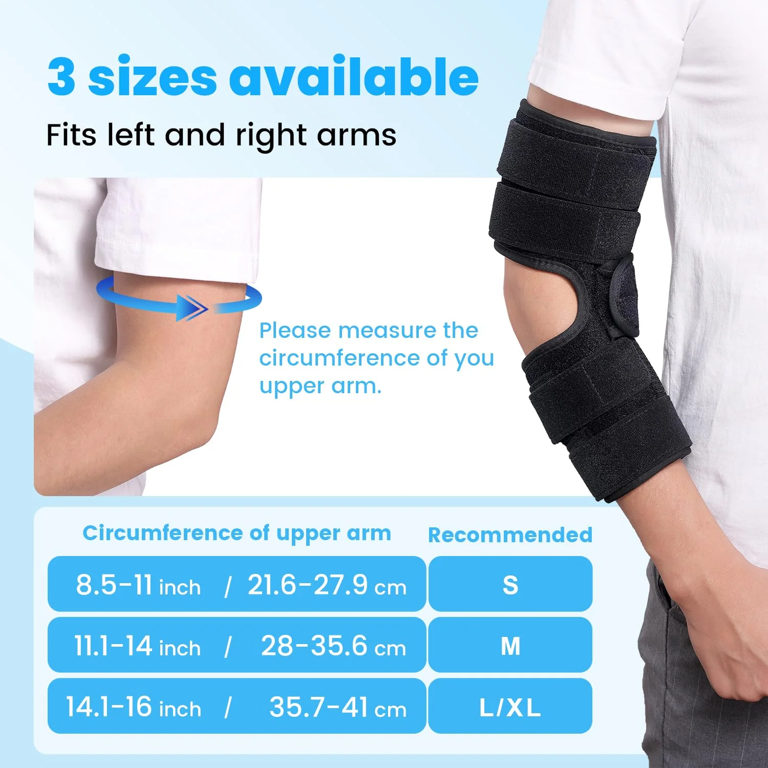Cubital Tunnel Syndrome Elbow Brace, Ulnar Nerve Entrapment Splint, Elbow Immobilizer for Night Sleeping and Day Working, 4 Angles Adjustable, Fit Women & Men, Right & Left Arm - L/XL - Image 7