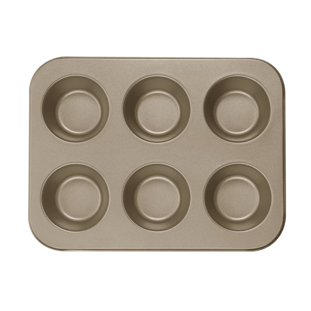 Cuisinart Chef's Classic Nonstick Bakeware 6-Cup Jumbo Muffin Pan, Champagne - Image 2