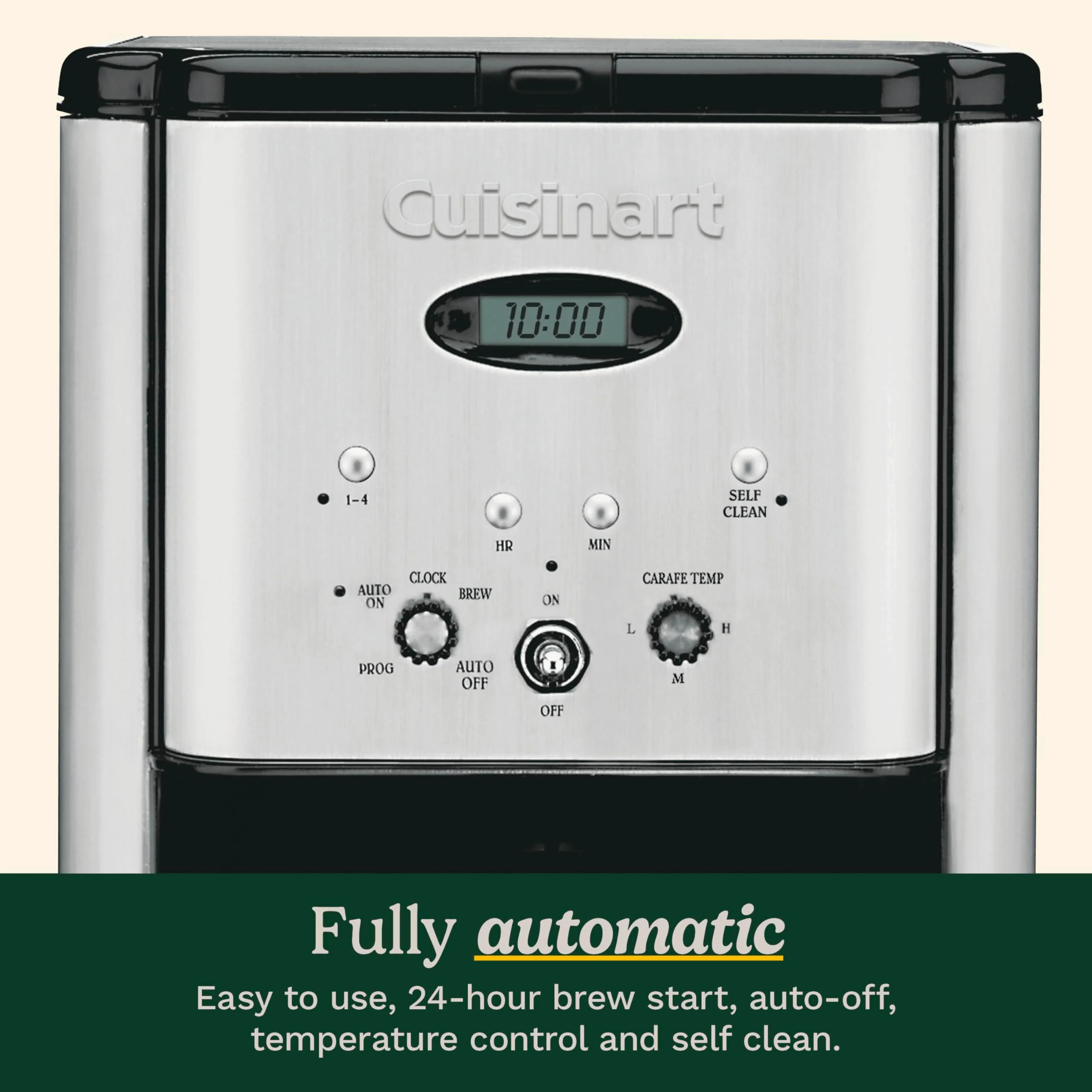 Cuisinart DCC-1200P1 Brew Central 12-Cup Programmable Coffeemaker Coffee Maker, Carafe, Brushed Chrome - Image 6