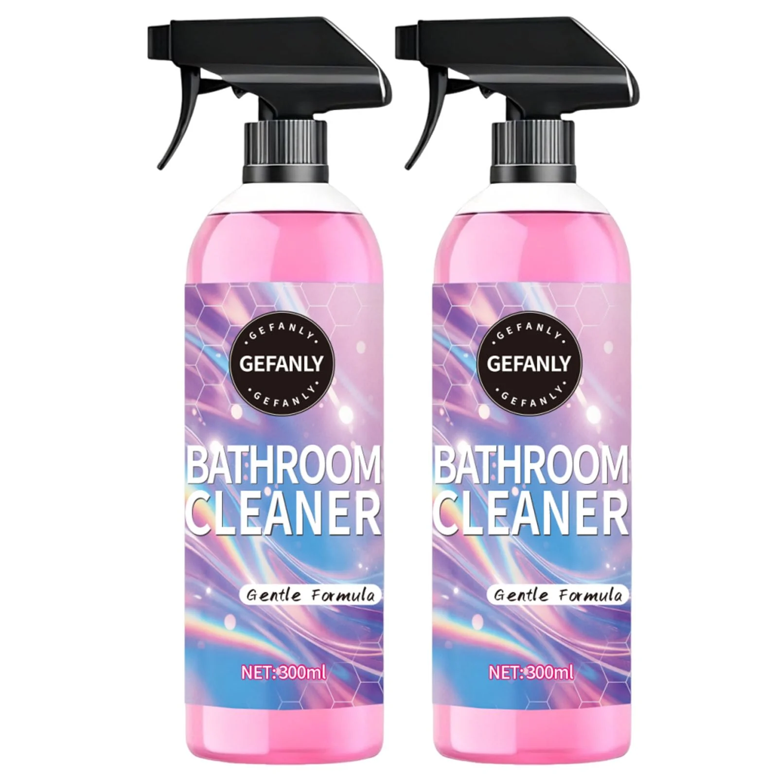 CULIWATE Gefanly Bathroom Cleaner, 20 Fl Oz Powerful Pink Bathroom Cleaner Spray, Bathrooms Descaler Foam Cleaners for Sink Tub Floor Tile (2pcs)
