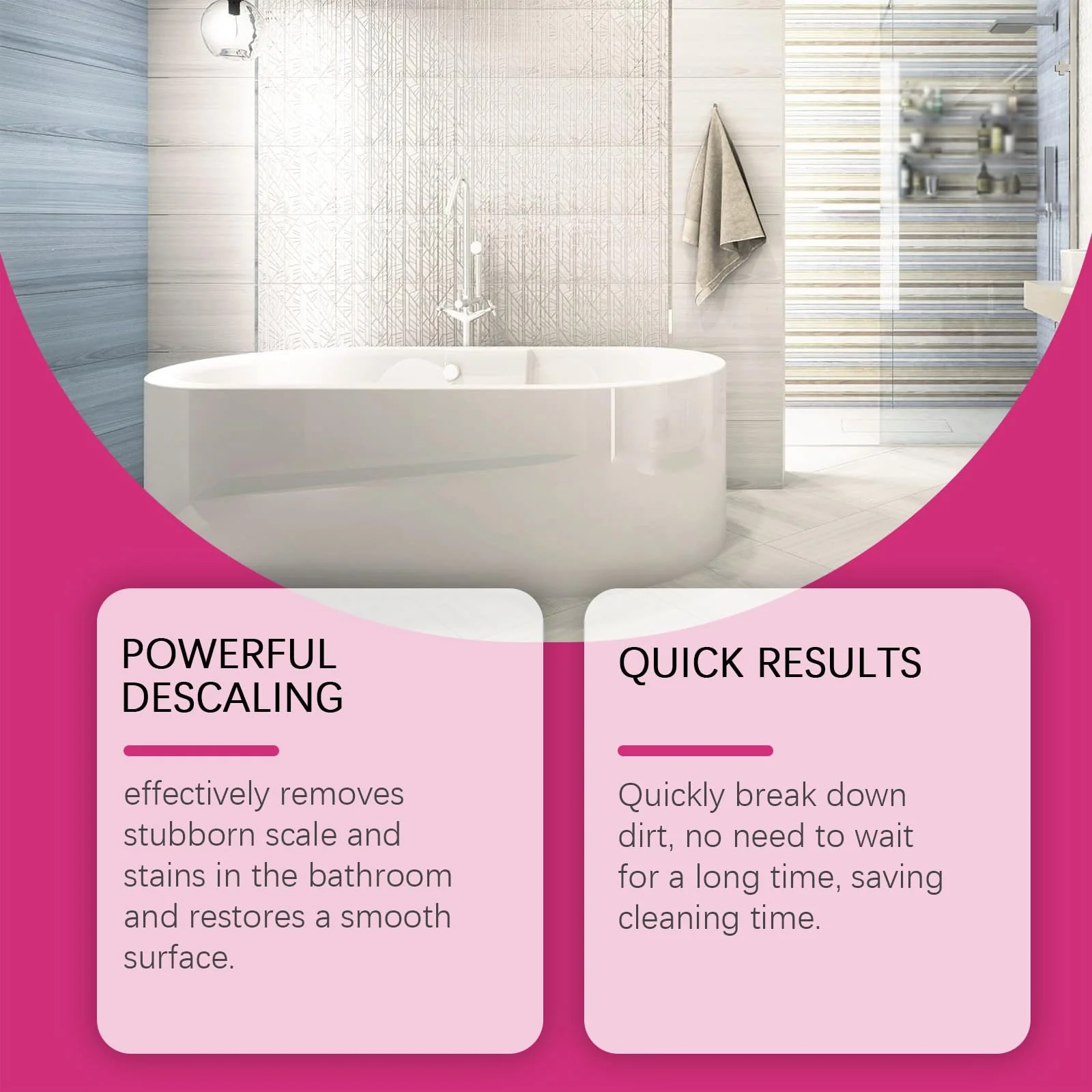 CULIWATE Gefanly Bathroom Cleaner, 20 Fl Oz Powerful Pink Bathroom Cleaner Spray, Bathrooms Descaler Foam Cleaners for Sink Tub Floor Tile (2pcs) - Image 4