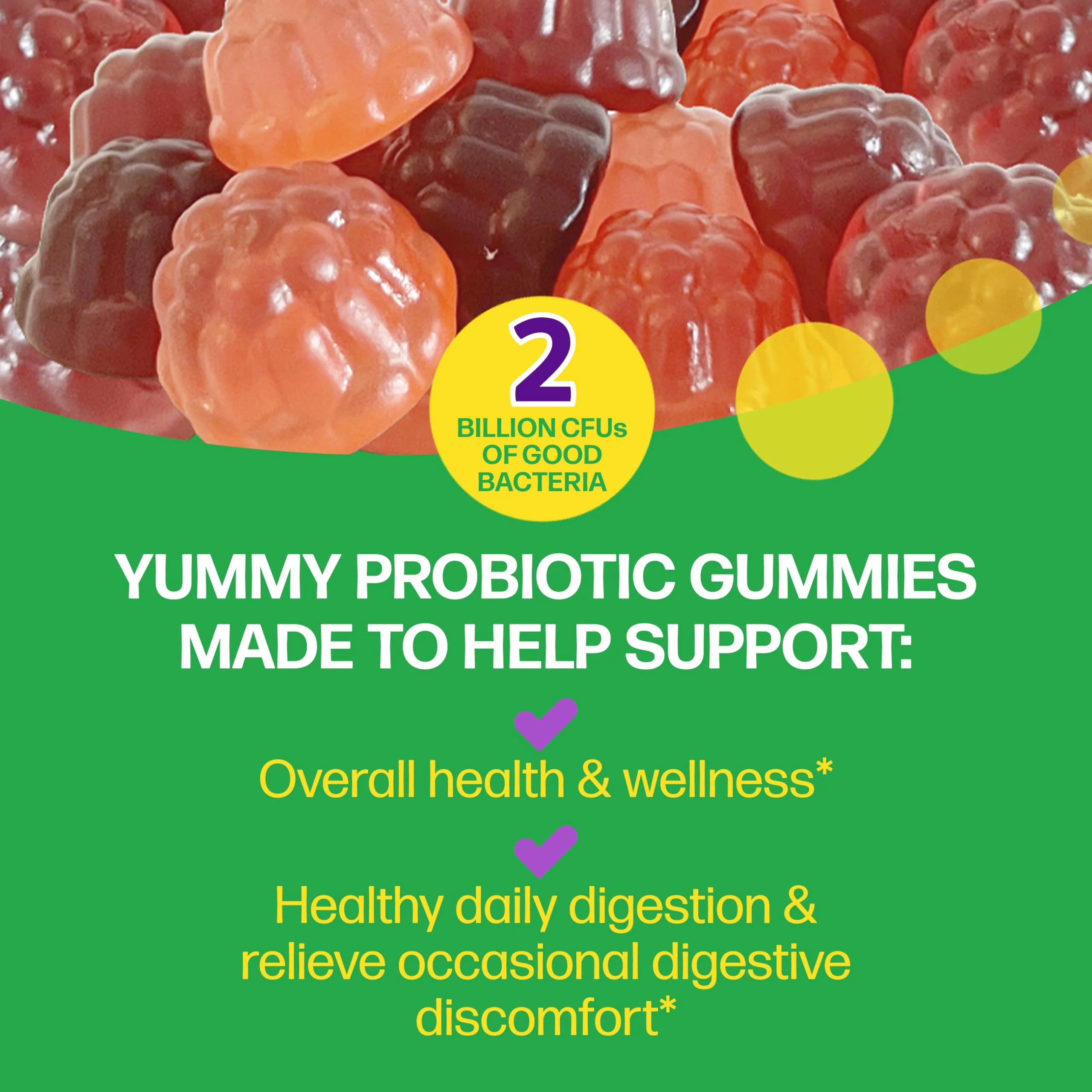 Culturelle Daily Probiotic Gummies for Women & Men, Berry Flavor, 52 Count, Naturally-Sourced Daily Probiotic + Prebiotic for Digestive Health, Non-GMO & Vegan - Image 5