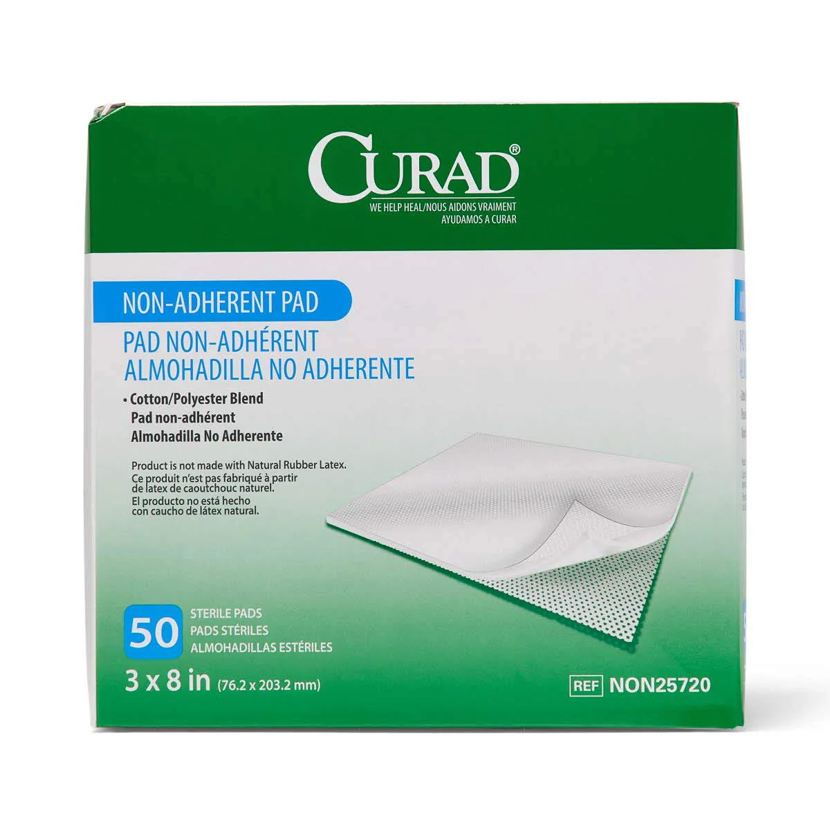 CURAD Sterile Non-Adherent Pad, 3x8 (Pack of 50) - Image 7