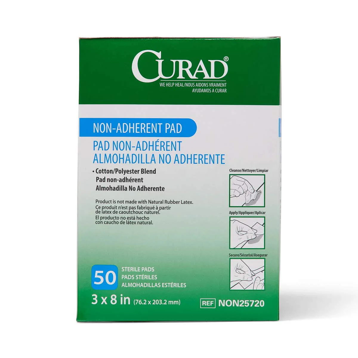 CURAD Sterile Non-Adherent Pad, 3x8 (Pack of 50) - Image 6