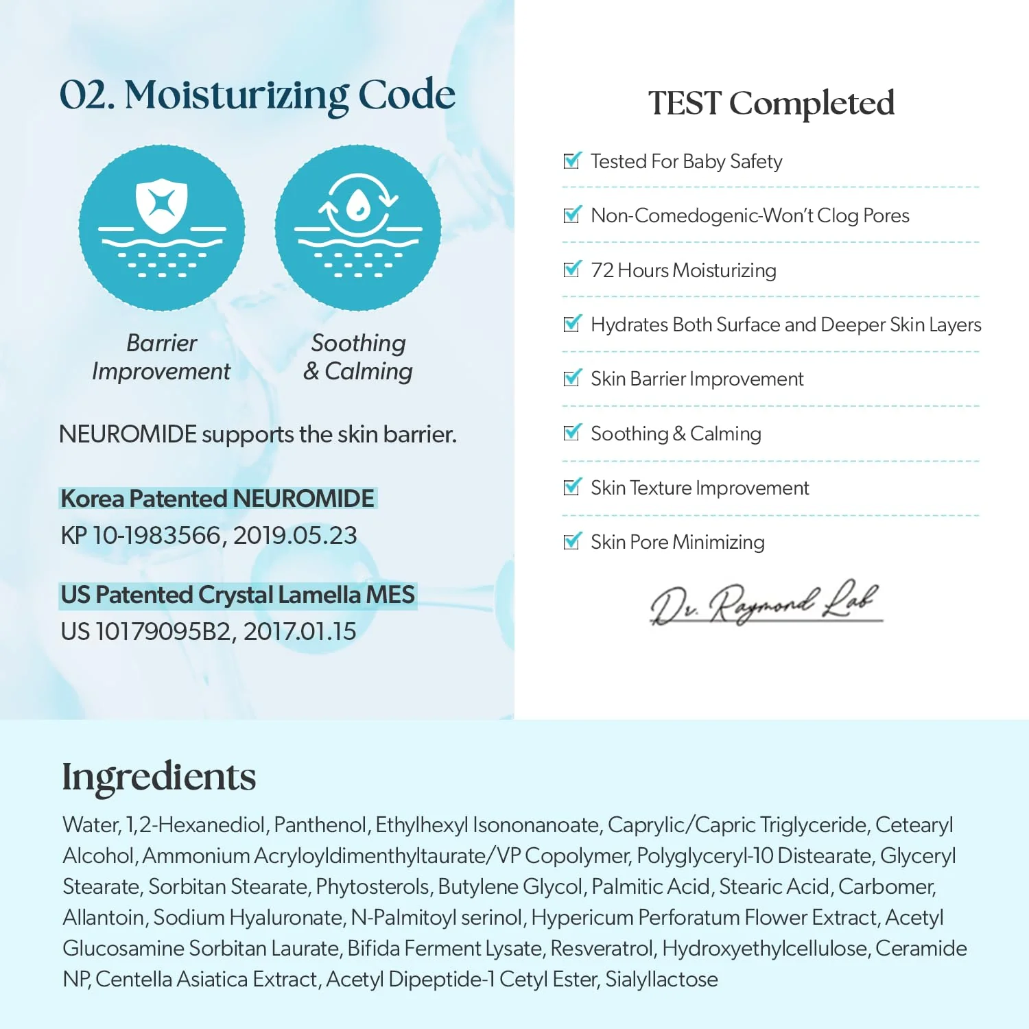 CURECODE Soothing Relief Gel Moisturizer 80ml (2.71 Fl Oz) Korean Skin-Biome Science with Neuromide, Ceramides for Calming, Hydration with Skin Barrier, Pore Refinement, and Gentle for All Ages - Image 2
