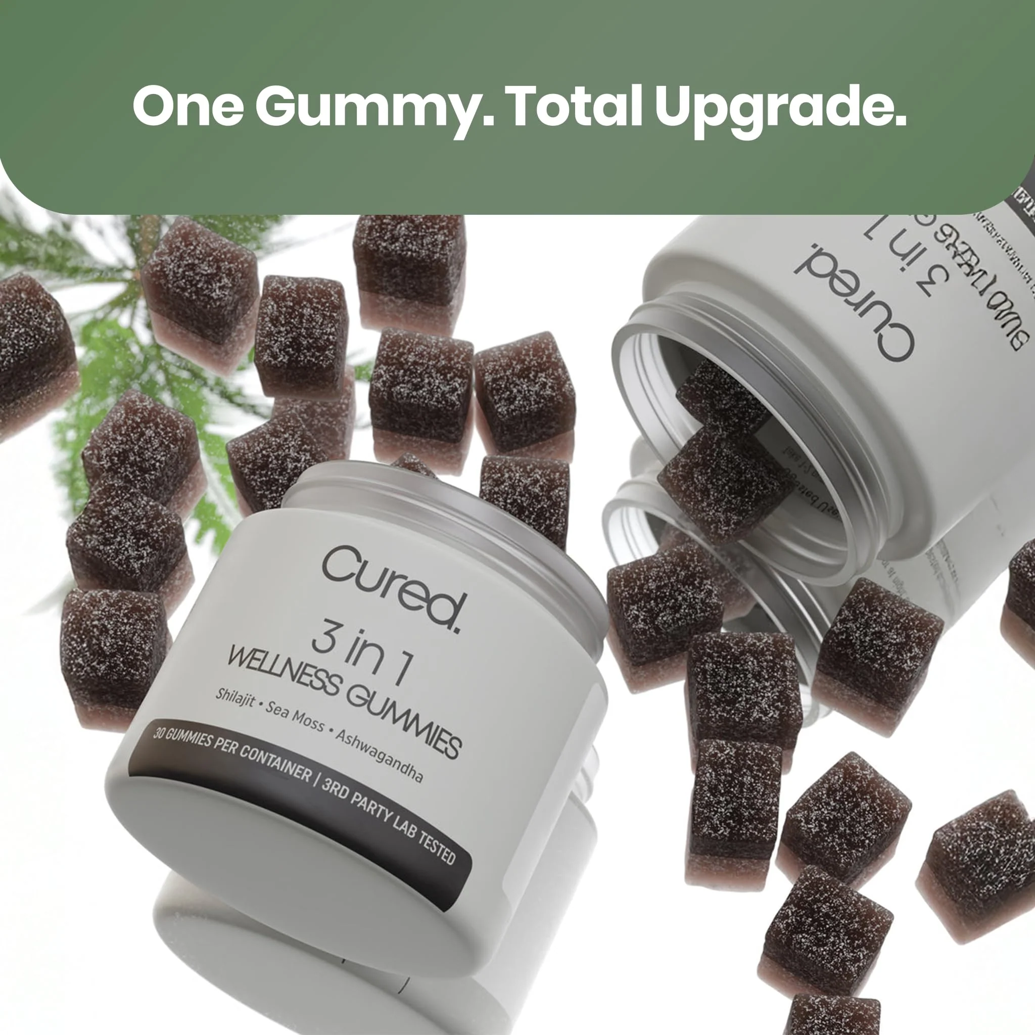 Cured 3 in 1 - Pure Himalayan Shilajit Gummies for Men & Women | Sea Moss Ashwagandha, & Manuka Honey Organic with 85+ Trace Minerals | All-Natural & 100% Vegan | Non-GMO | Made in America - Image 2