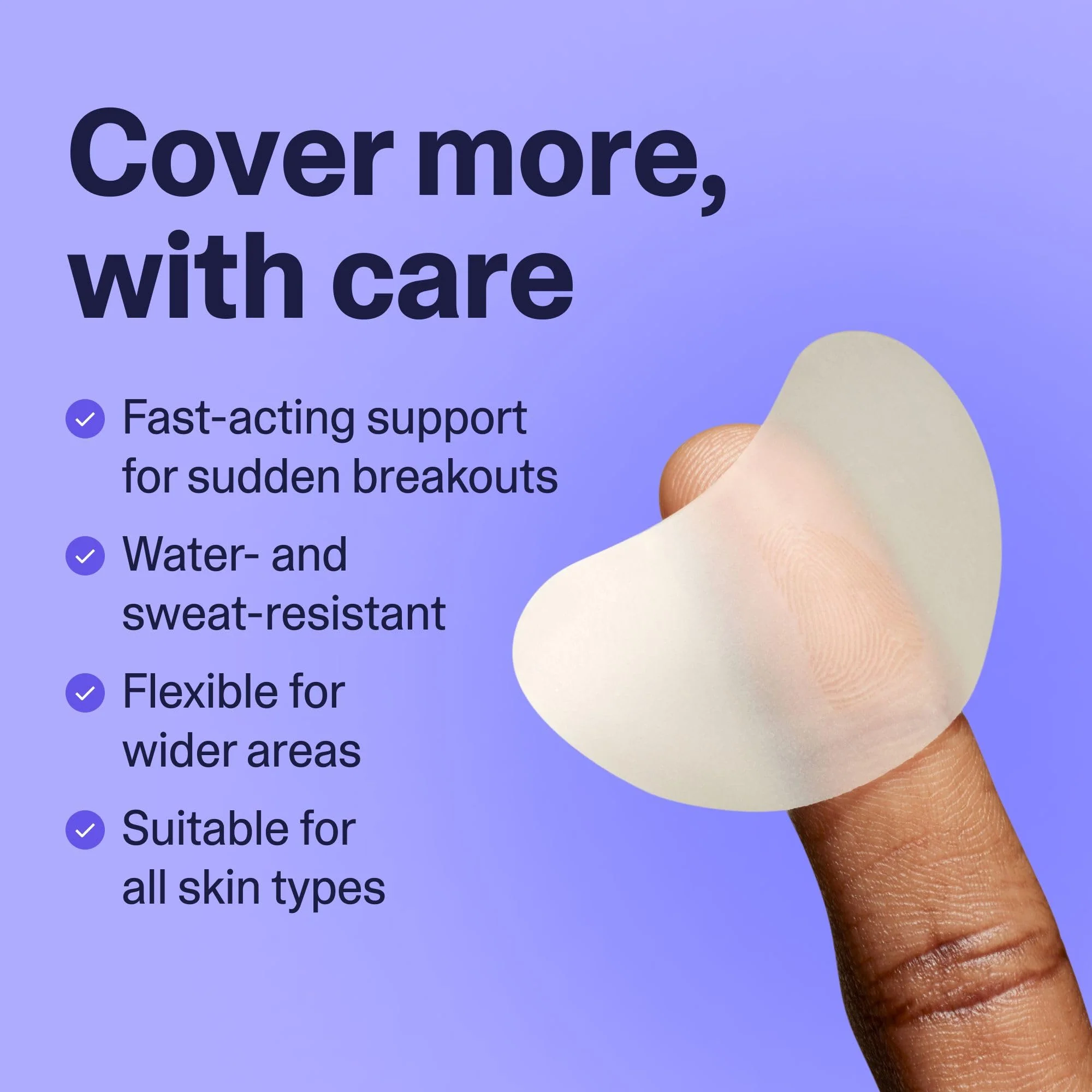 Curology Emergency Spot Patch Clusters for Breakouts, Fast Acting Large Hydrocolloid Pimple Patches for Face, Oil Absorbing, 14 Count - Image 6
