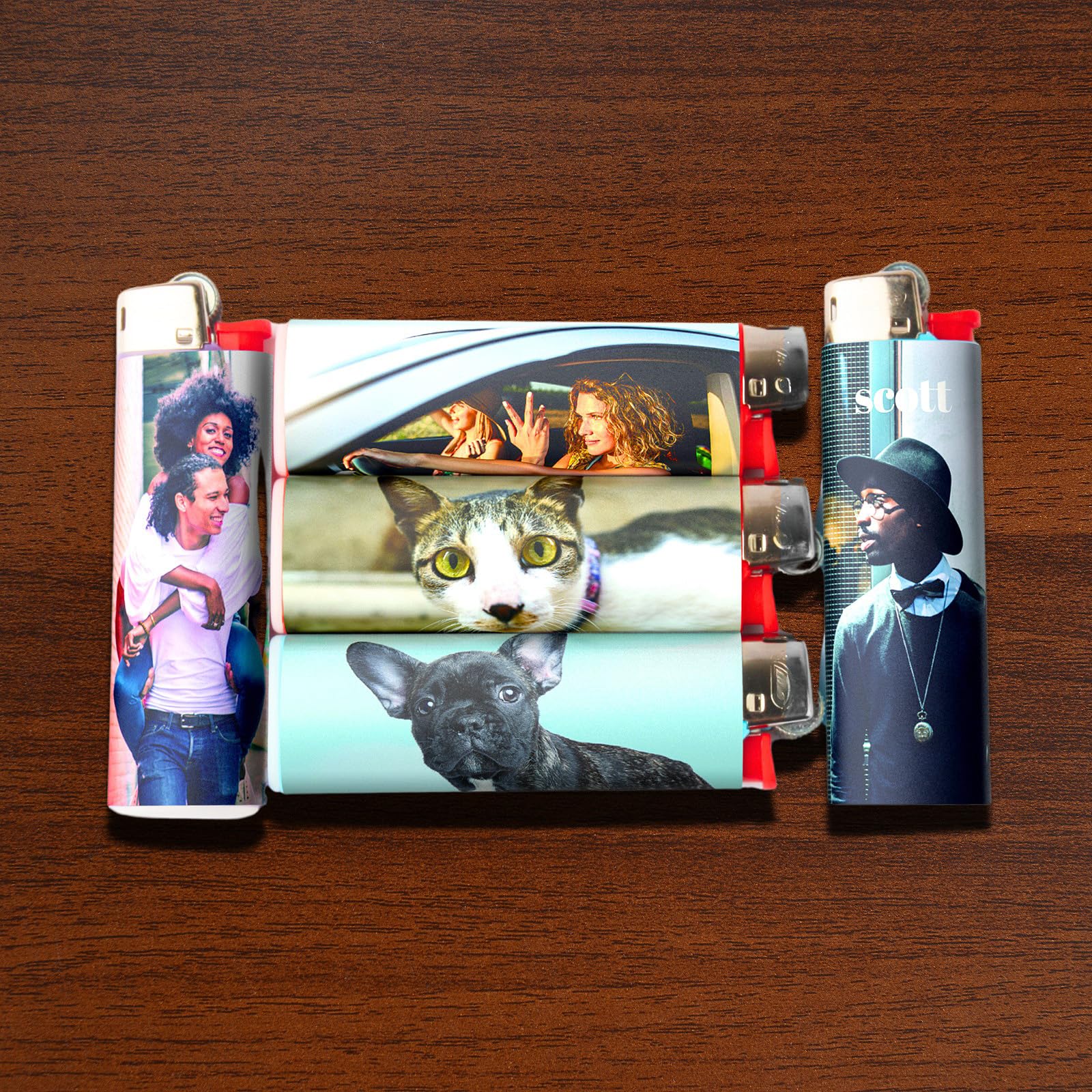 Custom Lighter Stickers with Own Pictures, Personalize Lighters PVC Film Wraps Reusable up to 3 Times - 6 Pack Upload 6 Photos Suitable for Bic Pocket Lighter Ideal for Gifts - Image 8