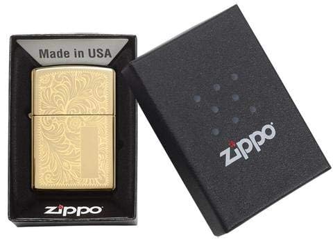Custom Zippo Lighter – Personalized Engraved Venetian Design | Genuine Windproof Metal Lighter | Unique Gift for Men & Women – Christmas, Halloween, Valentine (Gold 352B) - Image 6