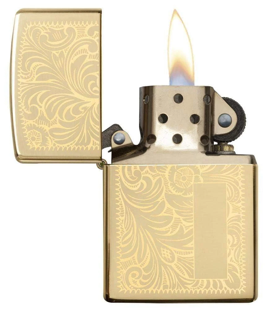 Custom Zippo Lighter – Personalized Engraved Venetian Design | Genuine Windproof Metal Lighter | Unique Gift for Men & Women – Christmas, Halloween, Valentine (Gold 352B) - Image 8