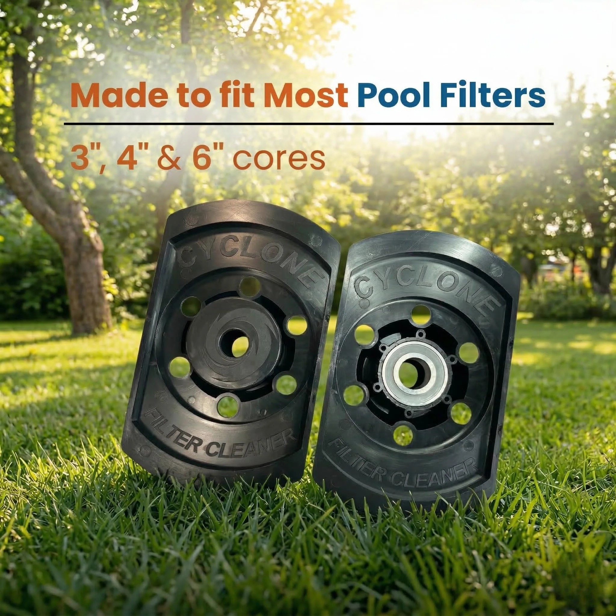 Cyclone Filter Cleaner – Patented Hose-Powered Spinning Pool Cartridge Filter Cleaning Tool with Stand & Spray Wand – Cleans 5X Faster – Fits 3”, 4”, 6” ID Filters - Image 5