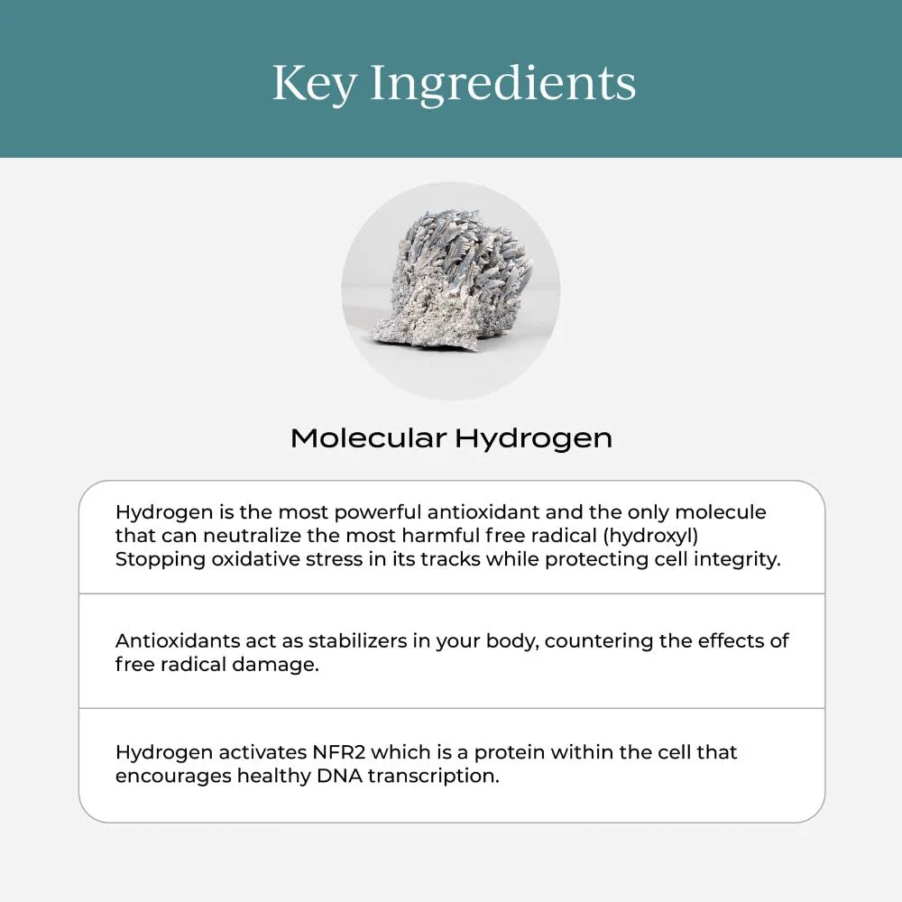 CYMBIOTIKA H2 Molecular Hydrogen Water Tablets with Magnesium, Energy Boost, Gluten Free, Keto Antioxidant Drink, Fast Dissolving Supplements, Helps Fight Inflammation & Stress 30 Tablets, 12 ppm - Image 7