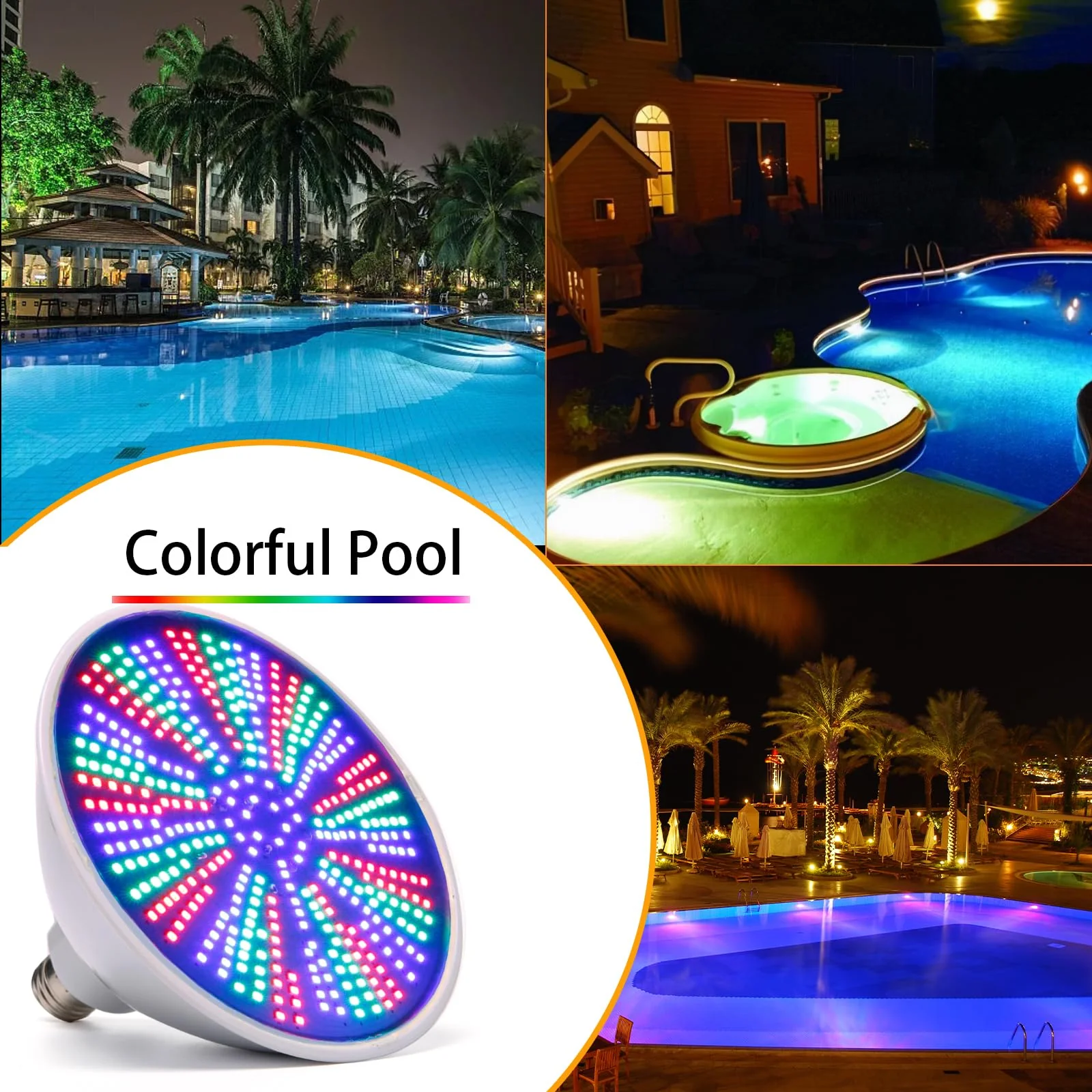 Cynlink 12V 50W LED Color Changing Pool Lights for Inground Pool, Swimming Pool Light Bulb with Remote, E26 Replacement Underwater Pool Lighting for Pentair and Hayward Light Fixtures, 1 Pack - Image 6