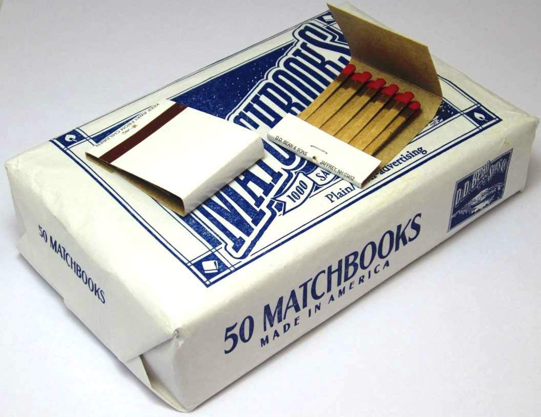 D.D. Bean & Sons AB24 A24 1200 Matchbooks, White, for Wedding Birthday Wholesale, Made in America, Standard - Image 2