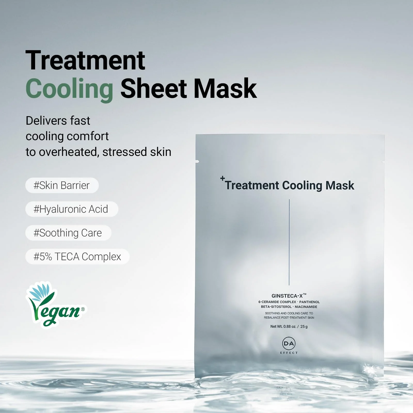 DA EFFECT Cooling Treatment Sheet Mask – Skin Protection & Barrier Repair Care for Stressed, Irritated Skin | Post-Treatment Care | Calming, Hydrating Face Mask | 25g x 5 Sheets - Image 9