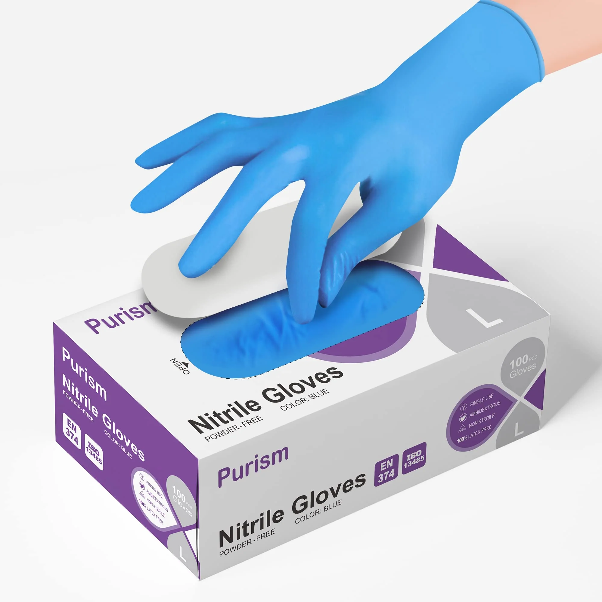 Daddy's Choice Small Nitrile Gloves Disposable Blue, No Latex, No Powder, Safe Working Gloves, 100pcs (Size Small) - Image 4