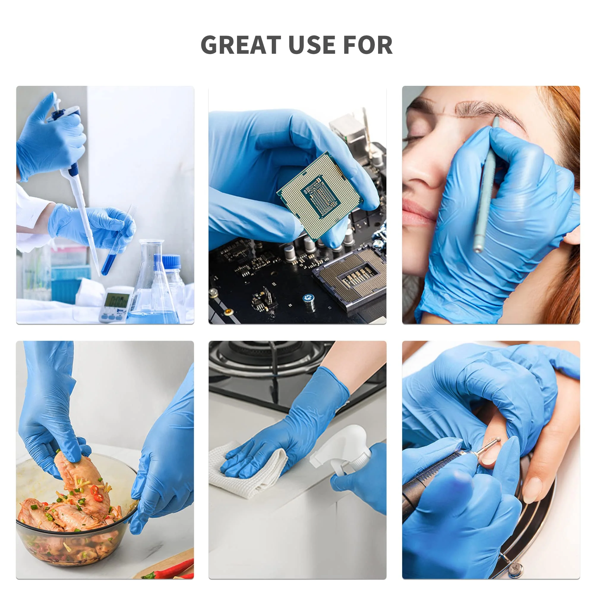 Daddy's Choice Small Nitrile Gloves Disposable Blue, No Latex, No Powder, Safe Working Gloves, 100pcs (Size Small) - Image 8