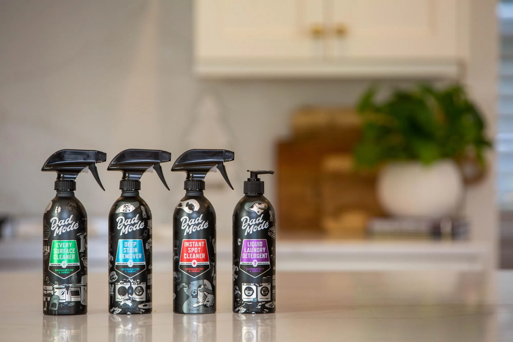 DadMode Home Surface Cleaner | 1000 Uses | Streak-Free Multi-Surface Cleaner | 3-Pack Refill | Kitchen, Bathroom & Household Spray | Sandalwood & Suede - Image 2