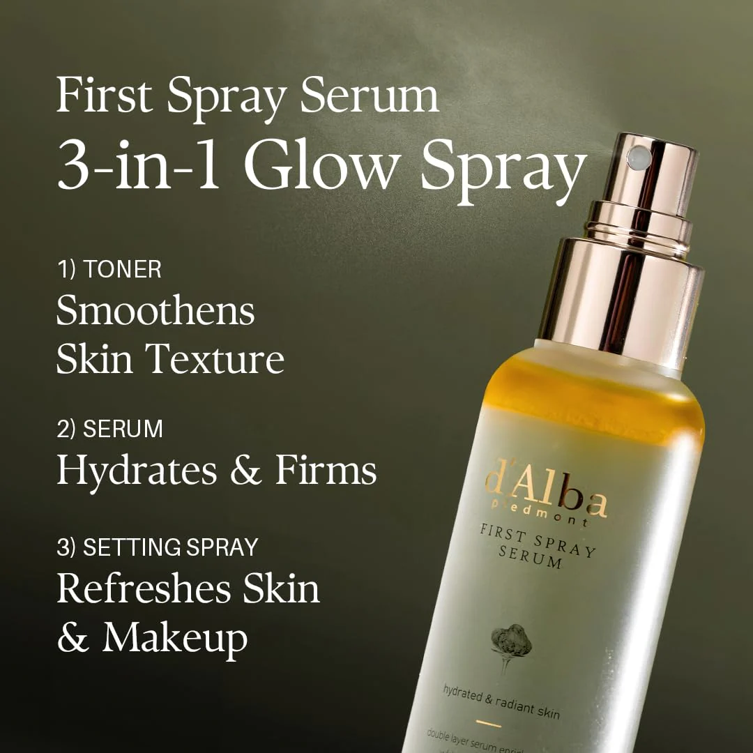 d'Alba Official White Truffle Spray Serum, 3 Solutions, Gift Set (1.76 fl oz (52 ml) x 3ea), Stocking Stuffers, Vegan Skin Care, Glow Serum for Radiant Skin, All In One Mist, Korean Skin Care - Image 7