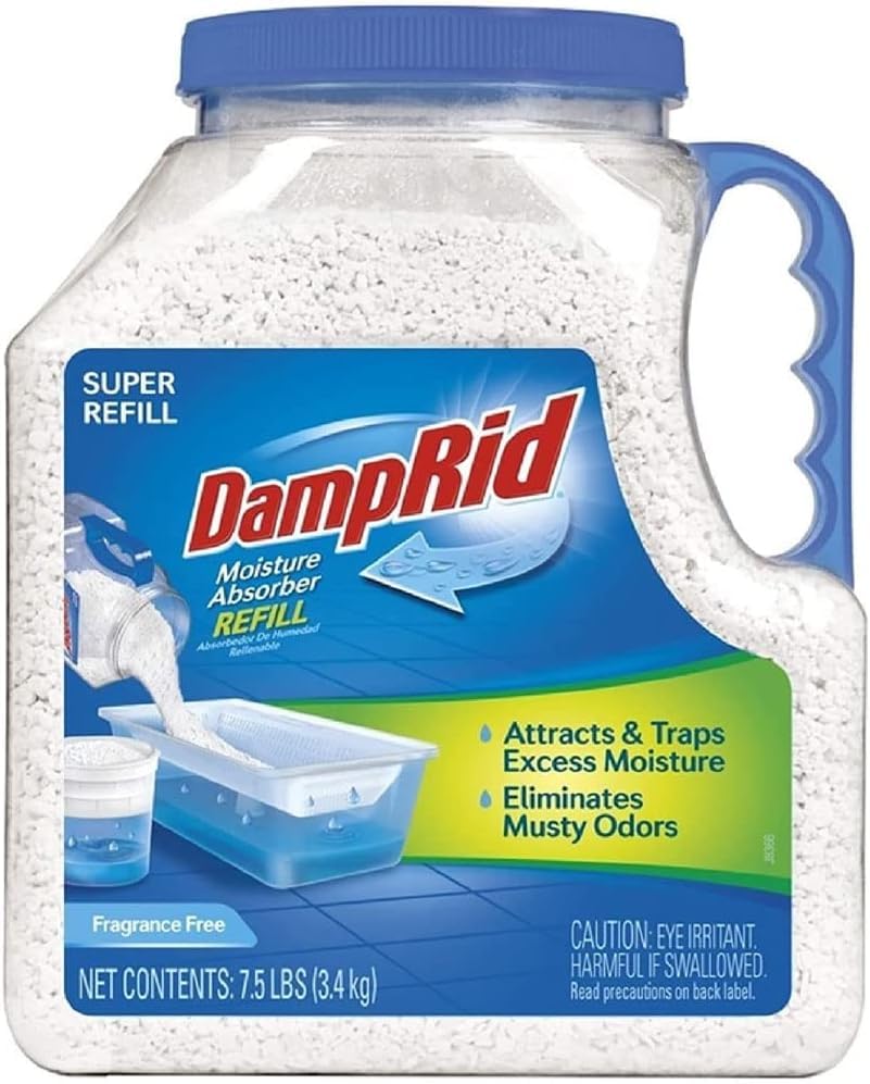 DampRid Moisture Absorber Refill Container 7.5 lb – Fragrance Free Odor and Moisture Absorber for Basements, Closets & Storage Spaces – High-Capacity Humidity Control, 1 Pack – Ilios Packaging - Image 2