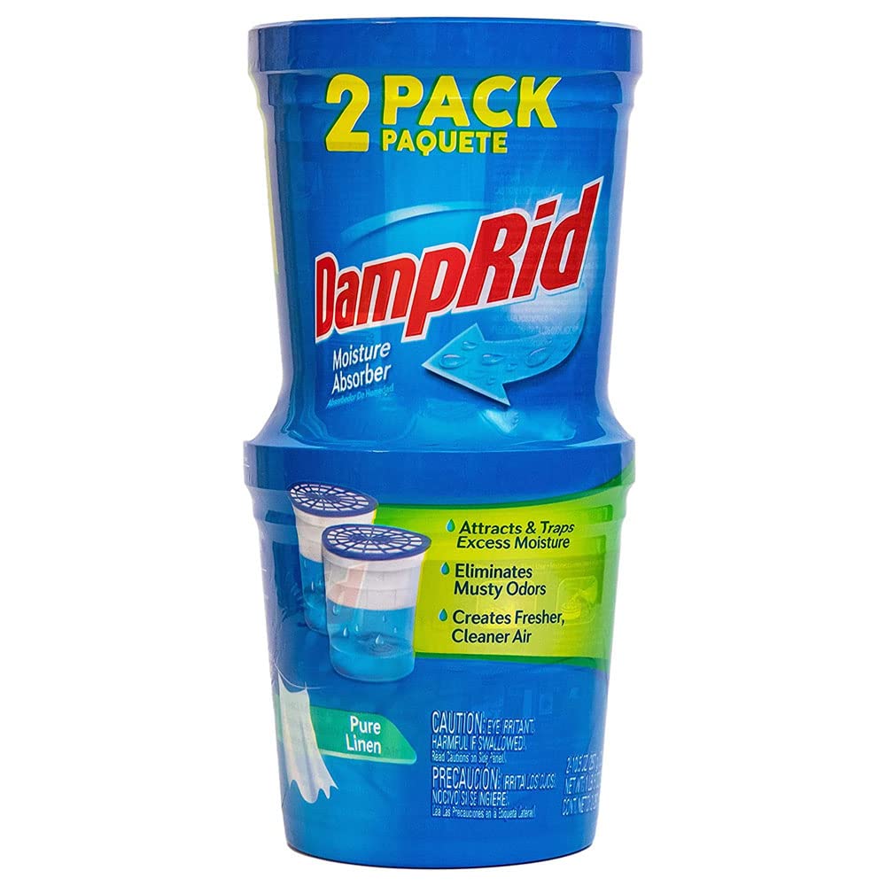 DampRid Pure Linen Refillable Moisture Absorber - 10.5oz cups - 2 pack – Traps Moisture for Fresher, Cleaner Air - Image 5