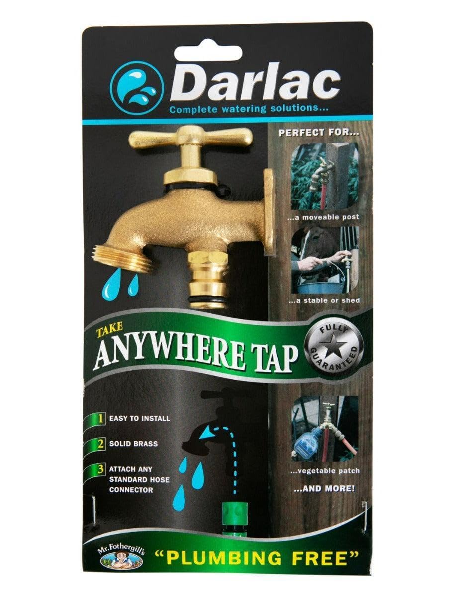 Darlac Take Anywhere Outside Tap, Portable Outdoor Water Tap for Gardens, Solid Brass ¾ BSP Thread, Mobile Water Access for Gardening and Allotments, Ref. DW420, Plumbing-Free Hose Compatible Design - Image 2